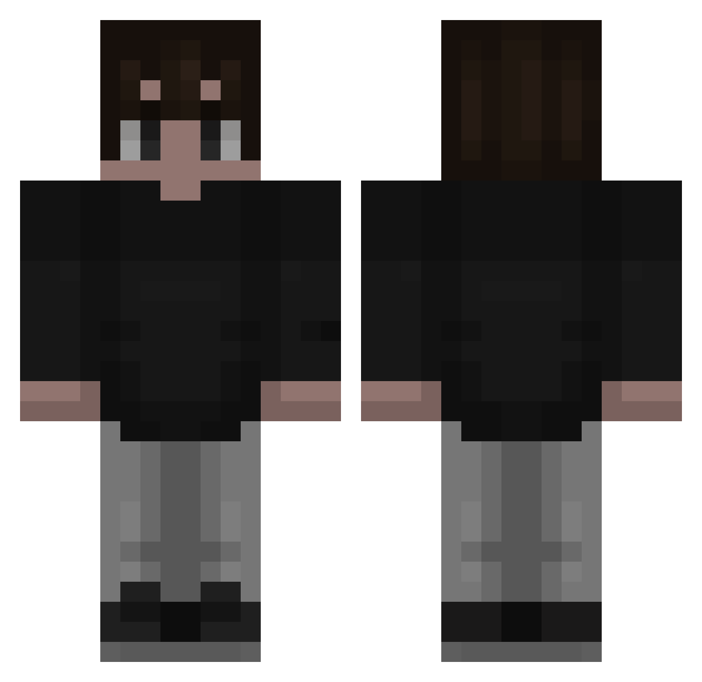 daftydills Minecraft skin, front and back view