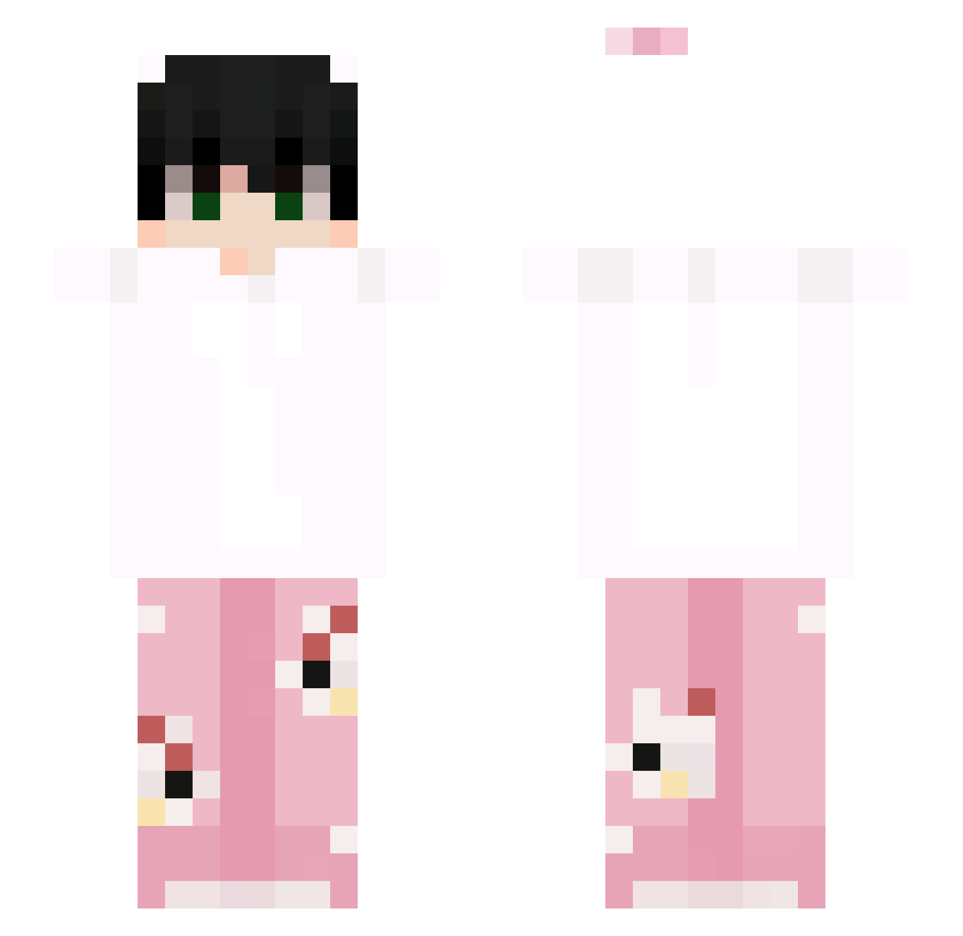 JalteXx Minecraft skin, front and back view