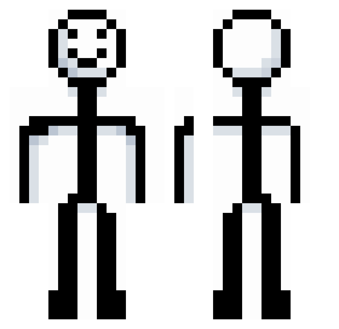 AthleyX Minecraft skin, front and back view