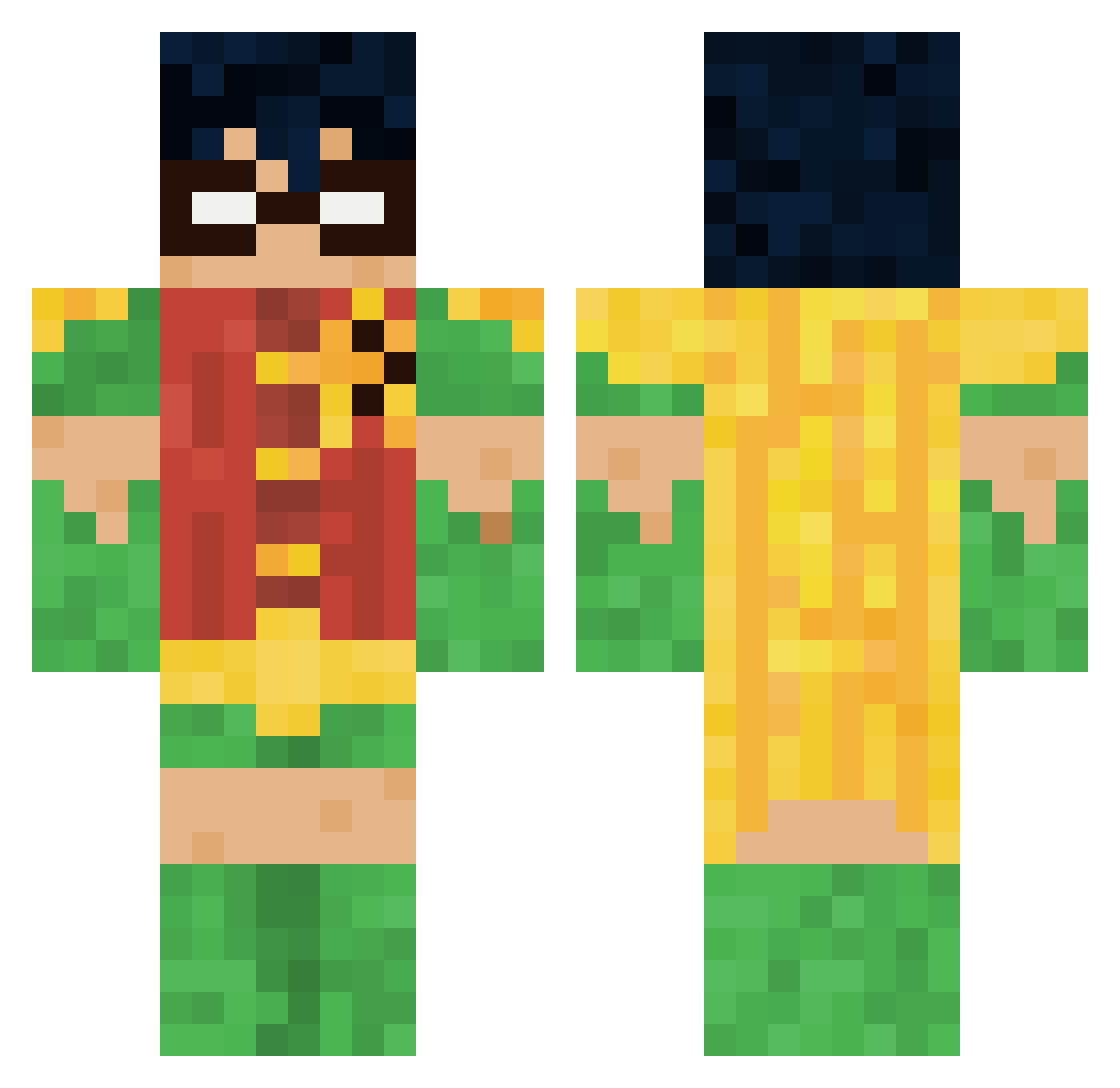 veellia Minecraft skin, front and back view