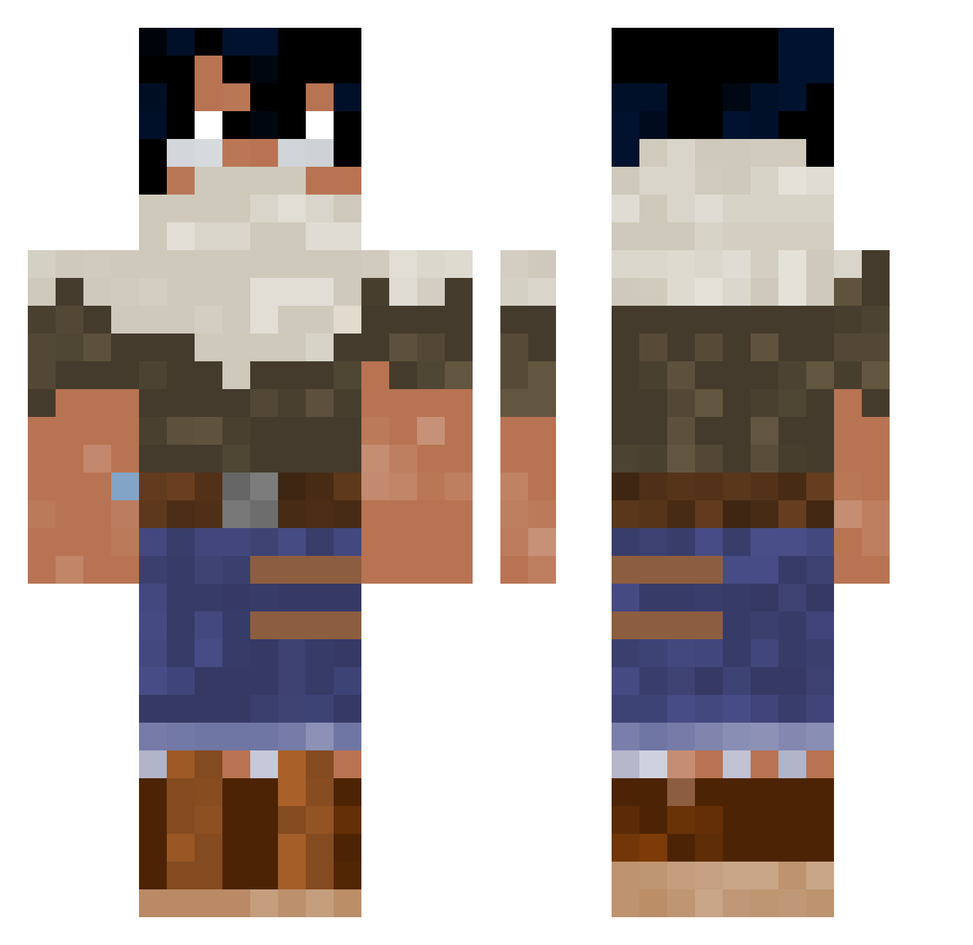 JrSkyzz Minecraft skin, front and back view