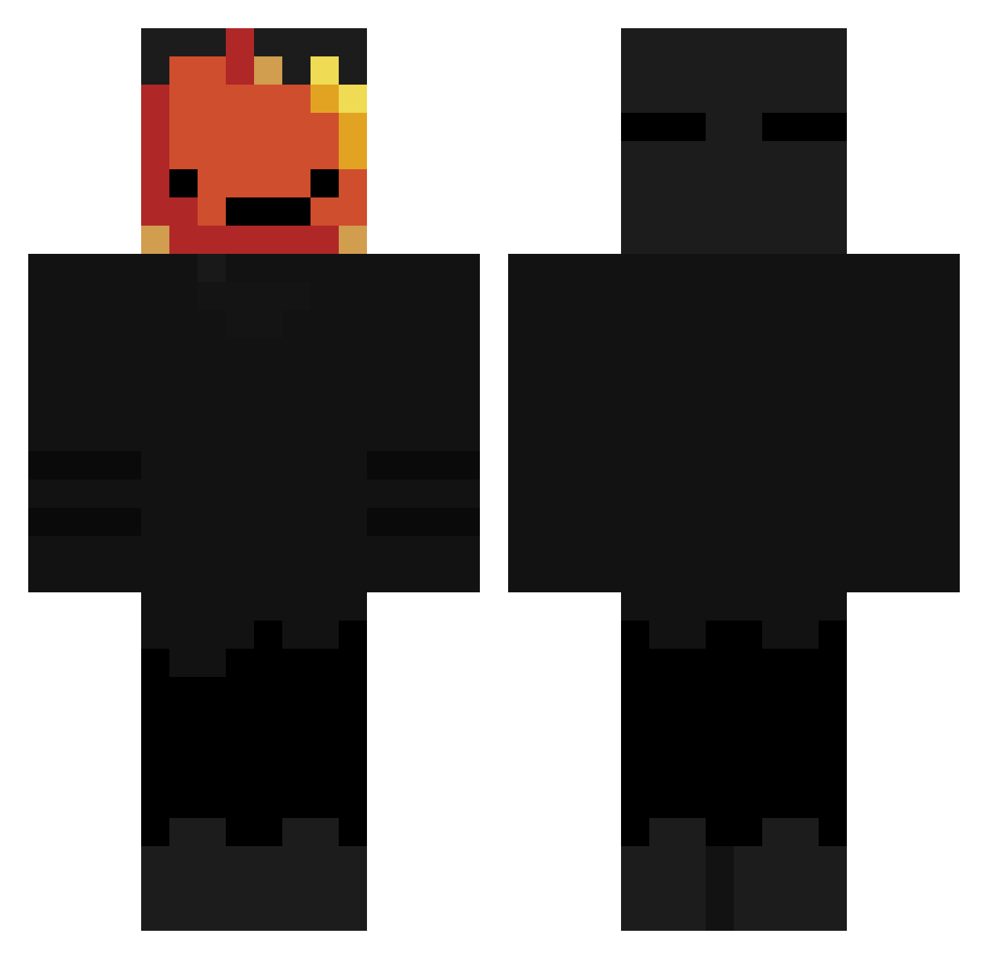 JKwzz Minecraft skin, front and back view