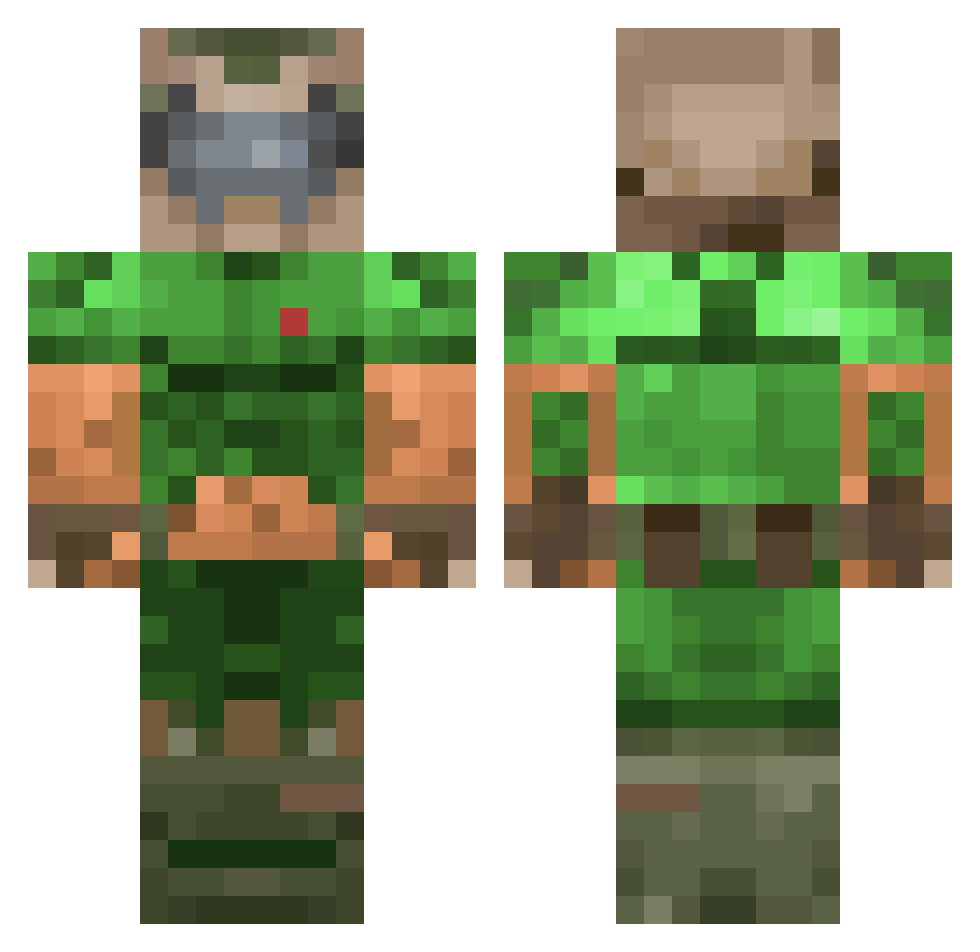 __OrangeSoda__ Minecraft skin, front and back view