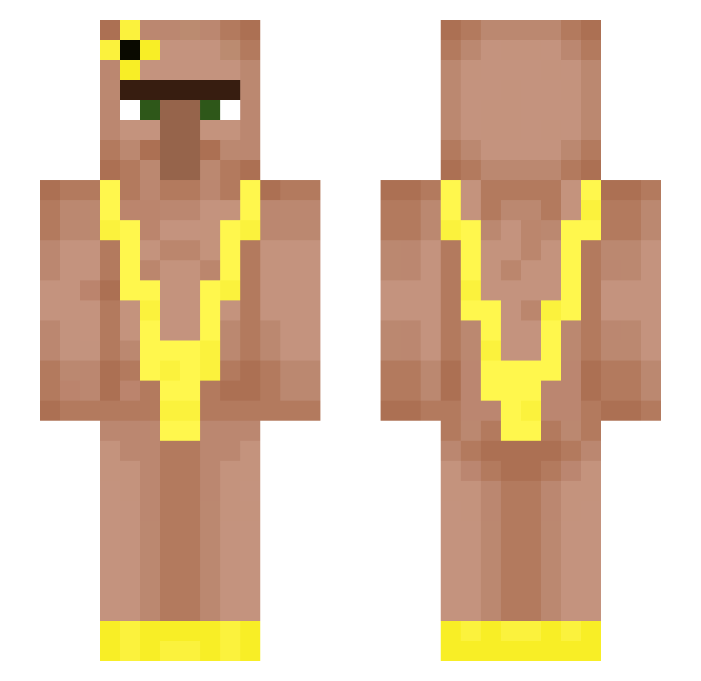 Black_AsK Minecraft skin, front and back view