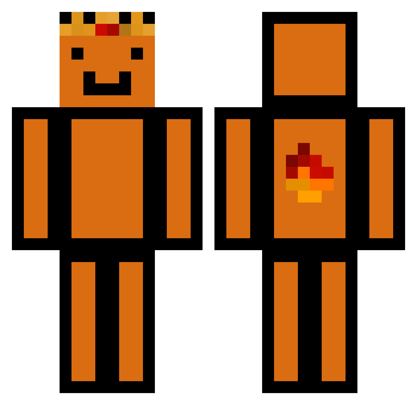 Masterdoo22 Minecraft skin, front and back view