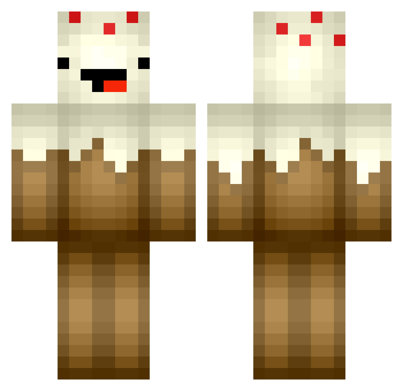Puti2013 Minecraft skin, front and back view