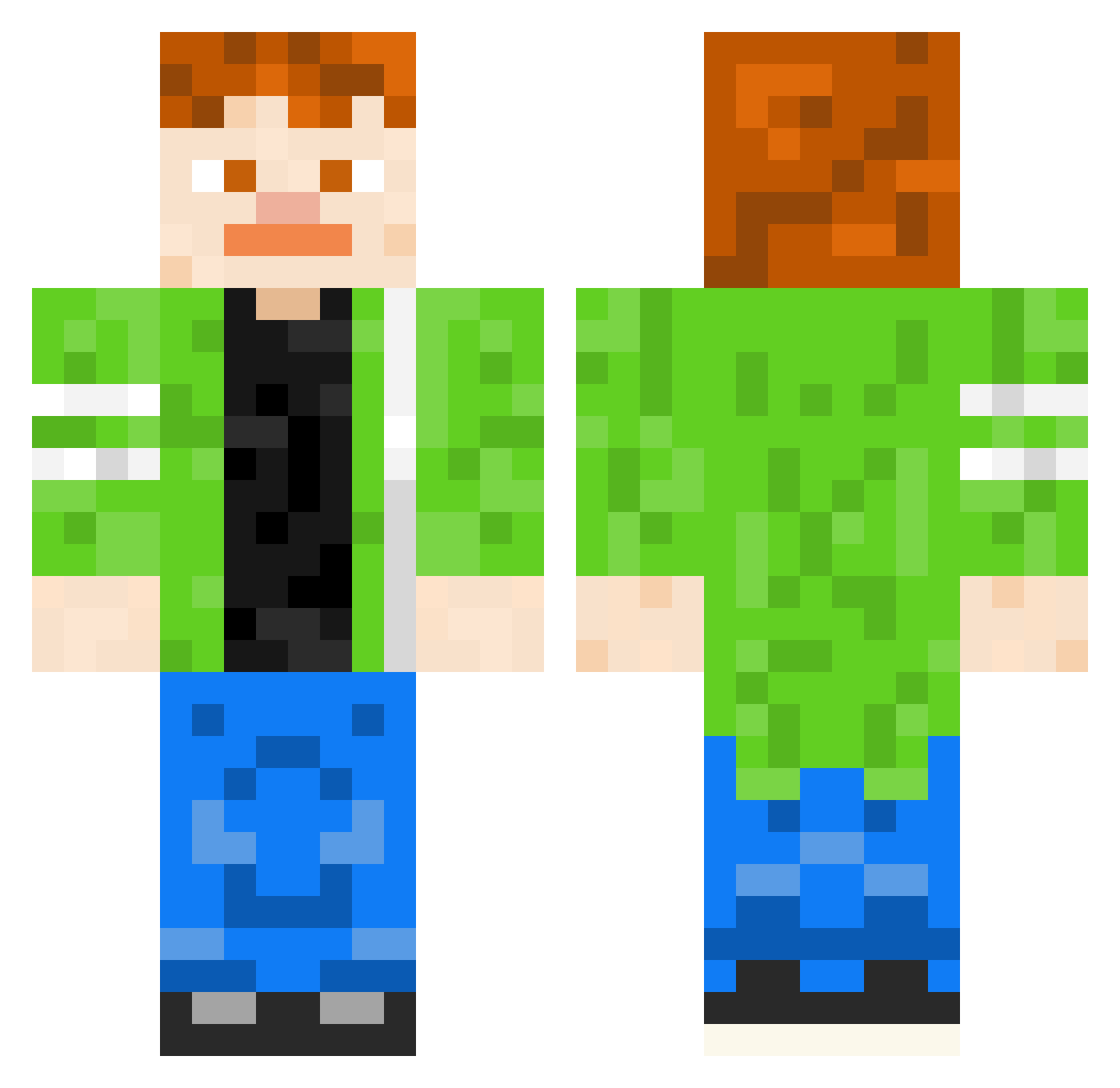 TriceroJoel Minecraft skin, front and back view