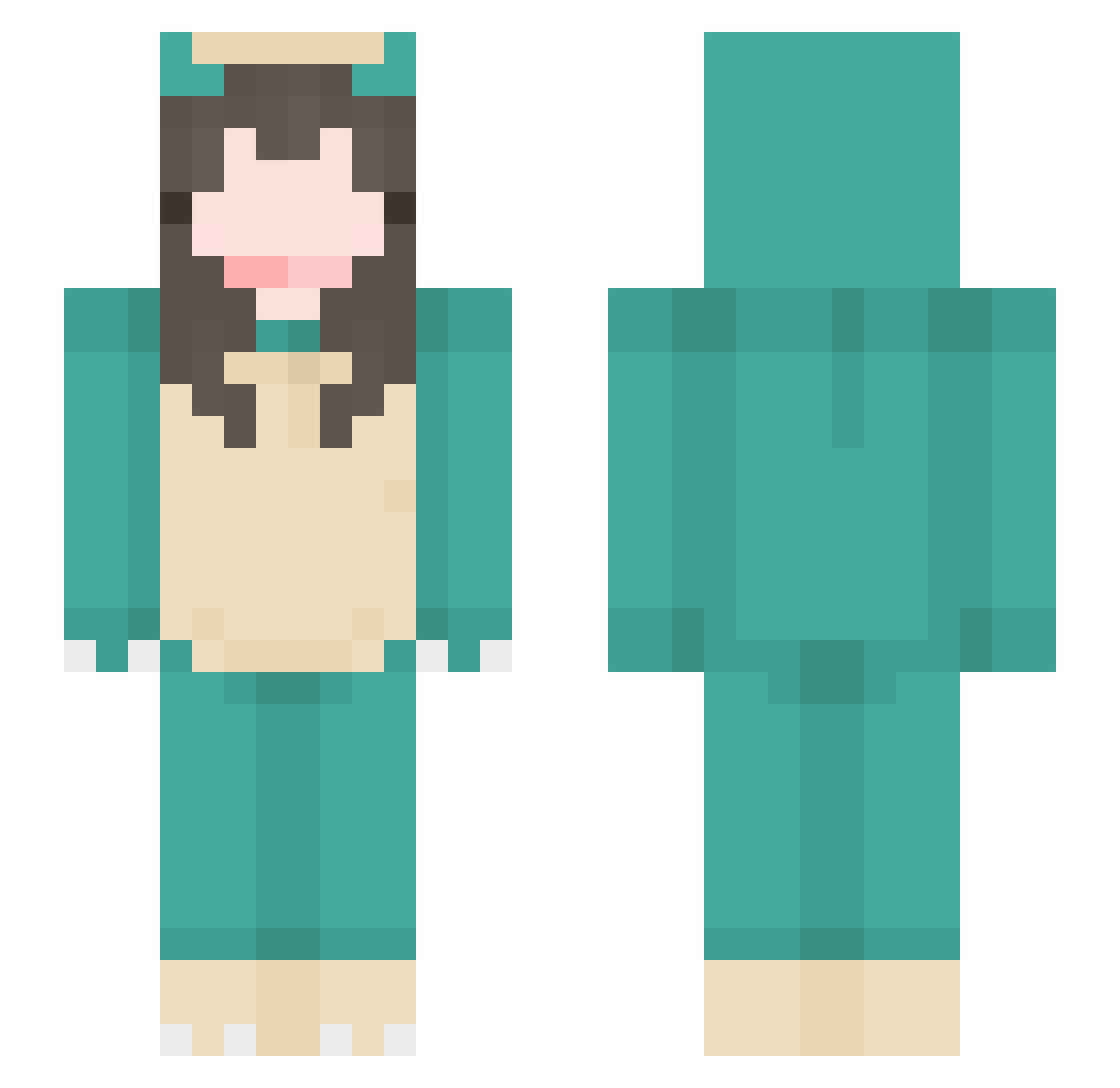 liilush Minecraft skin, front and back view