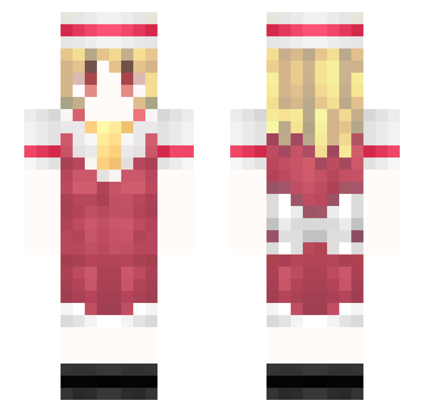 OrdinaryDrifter Minecraft skin, front and back view