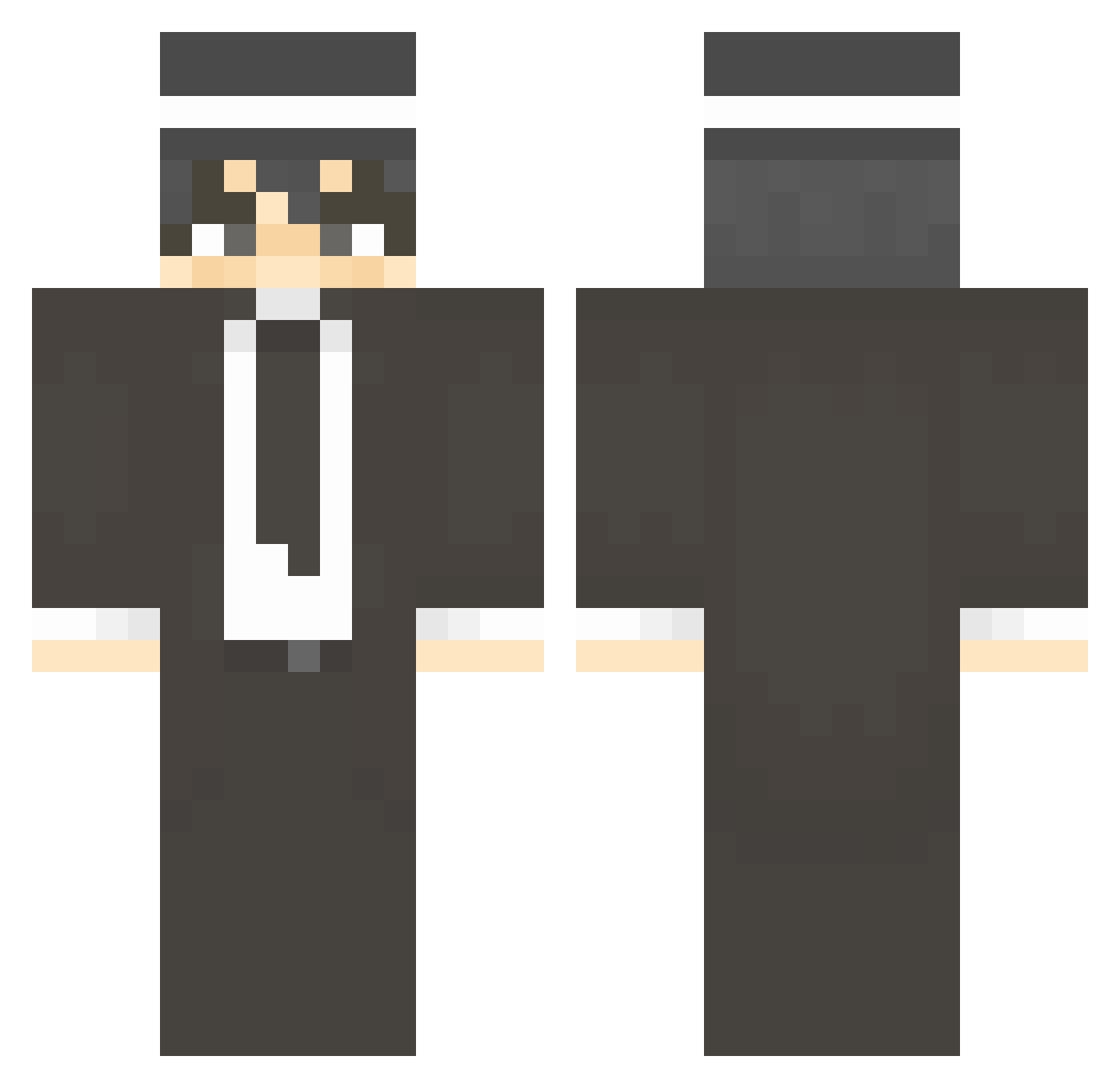 luxthorn Minecraft skin, front and back view