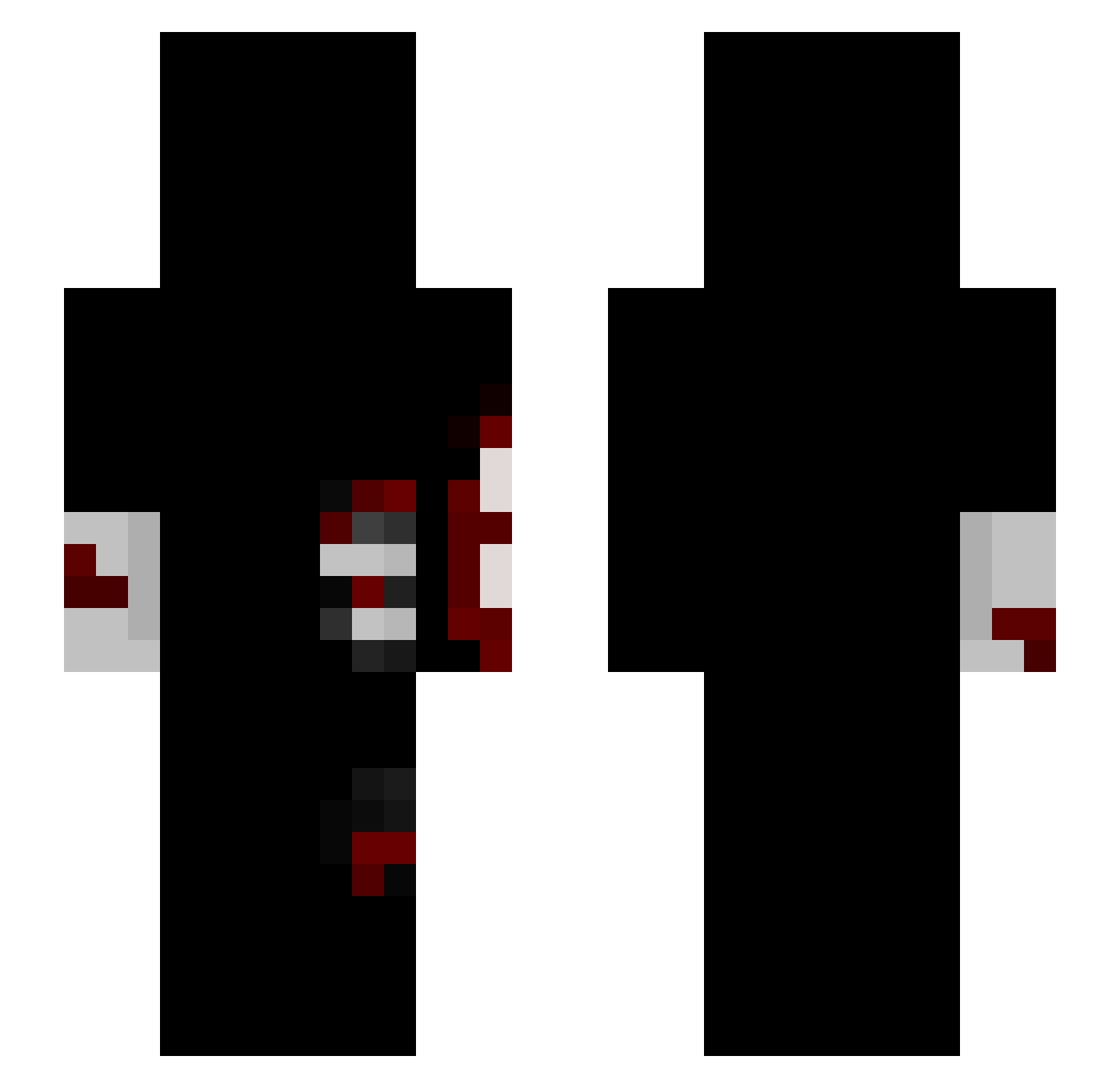 RvenLight Minecraft skin, front and back view