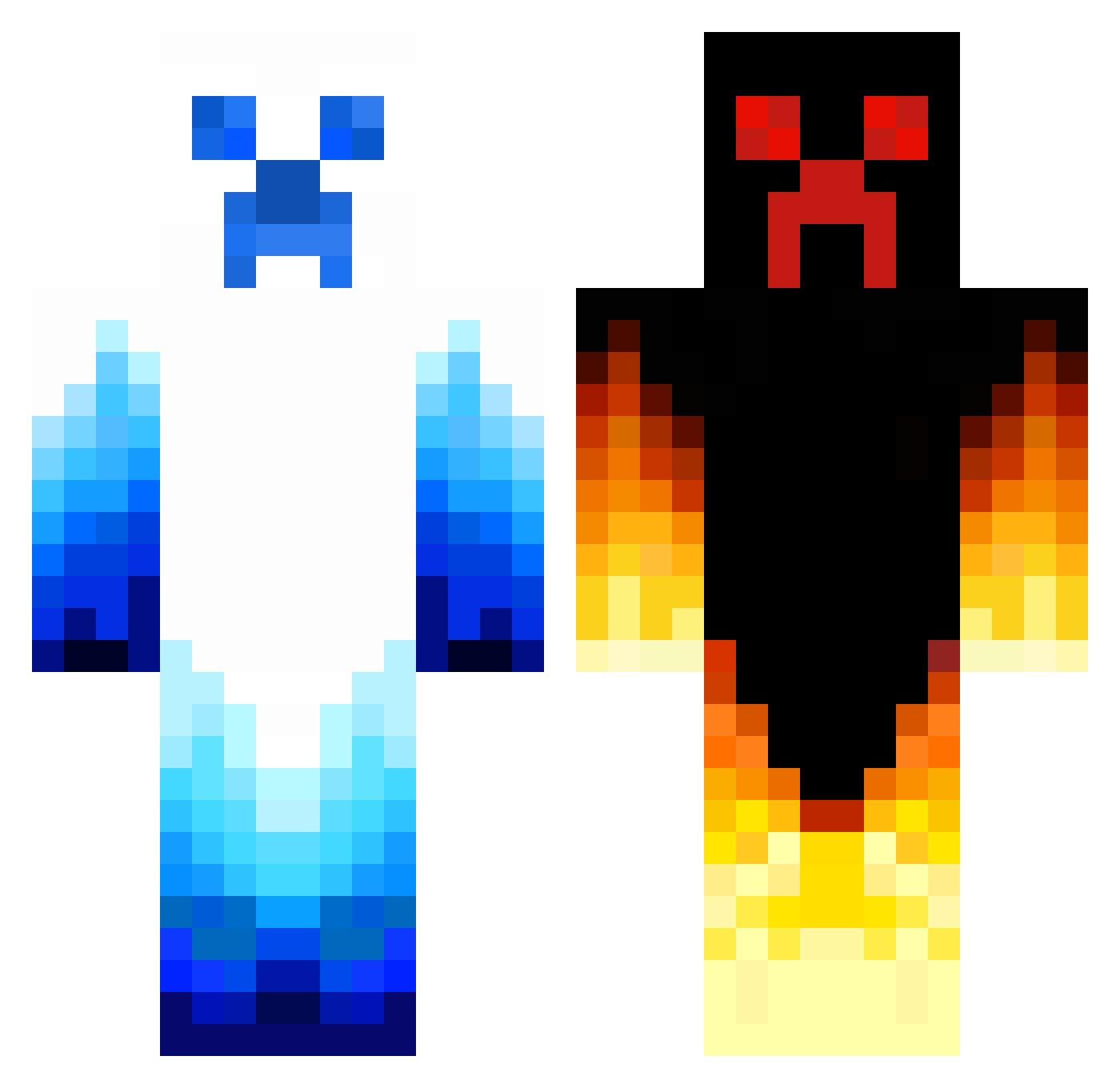 LetGame Minecraft skin, front and back view