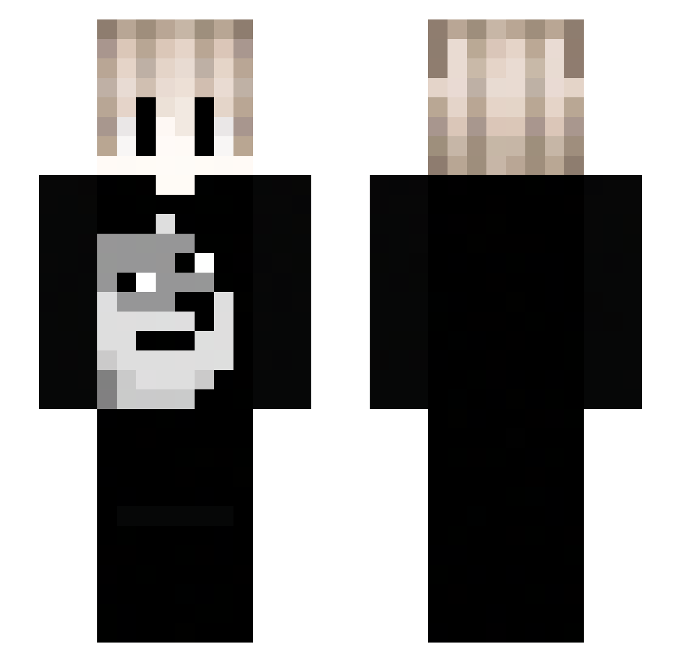 420user Minecraft skin, front and back view