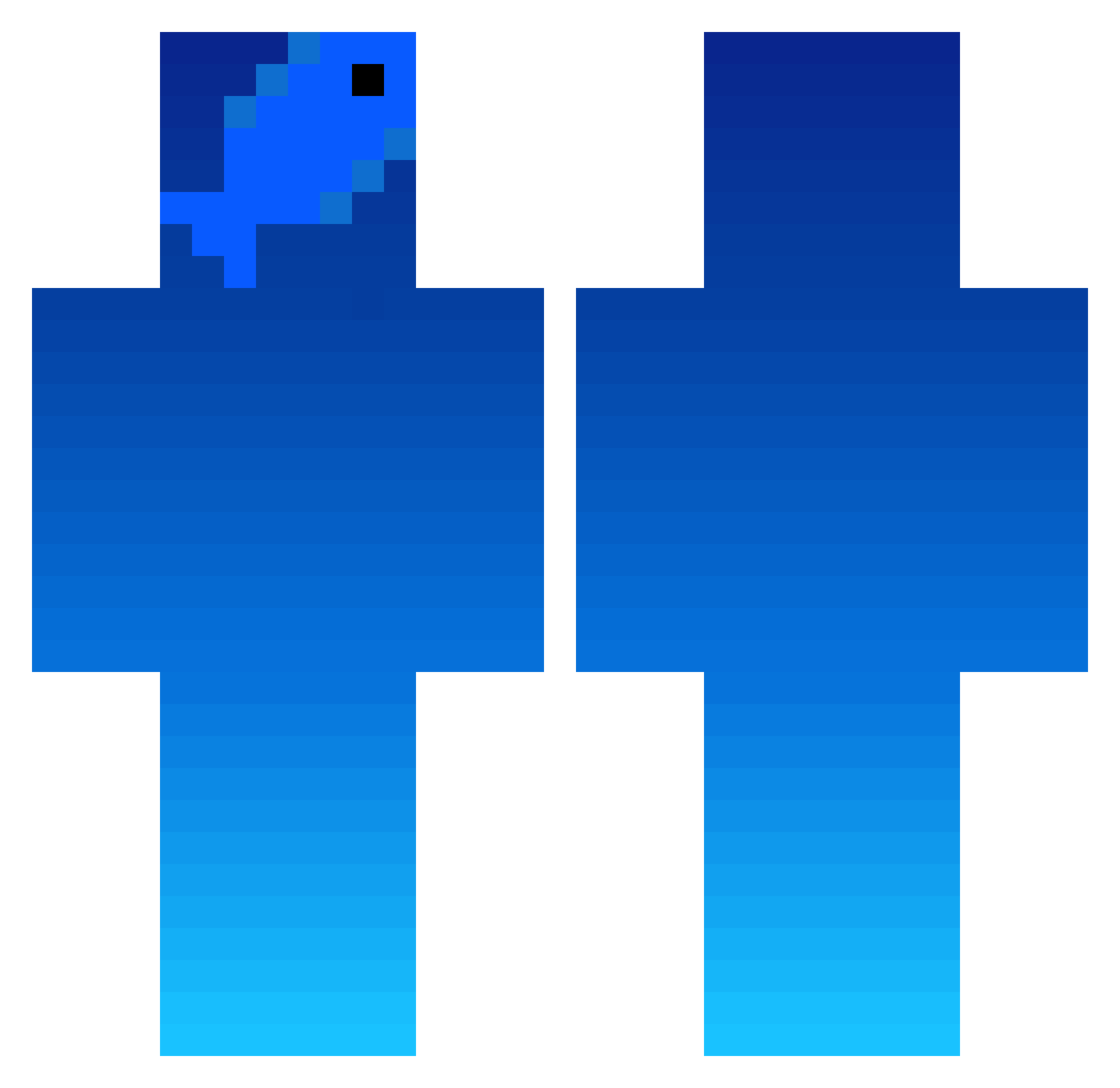 xDerProfi Minecraft skin, front and back view