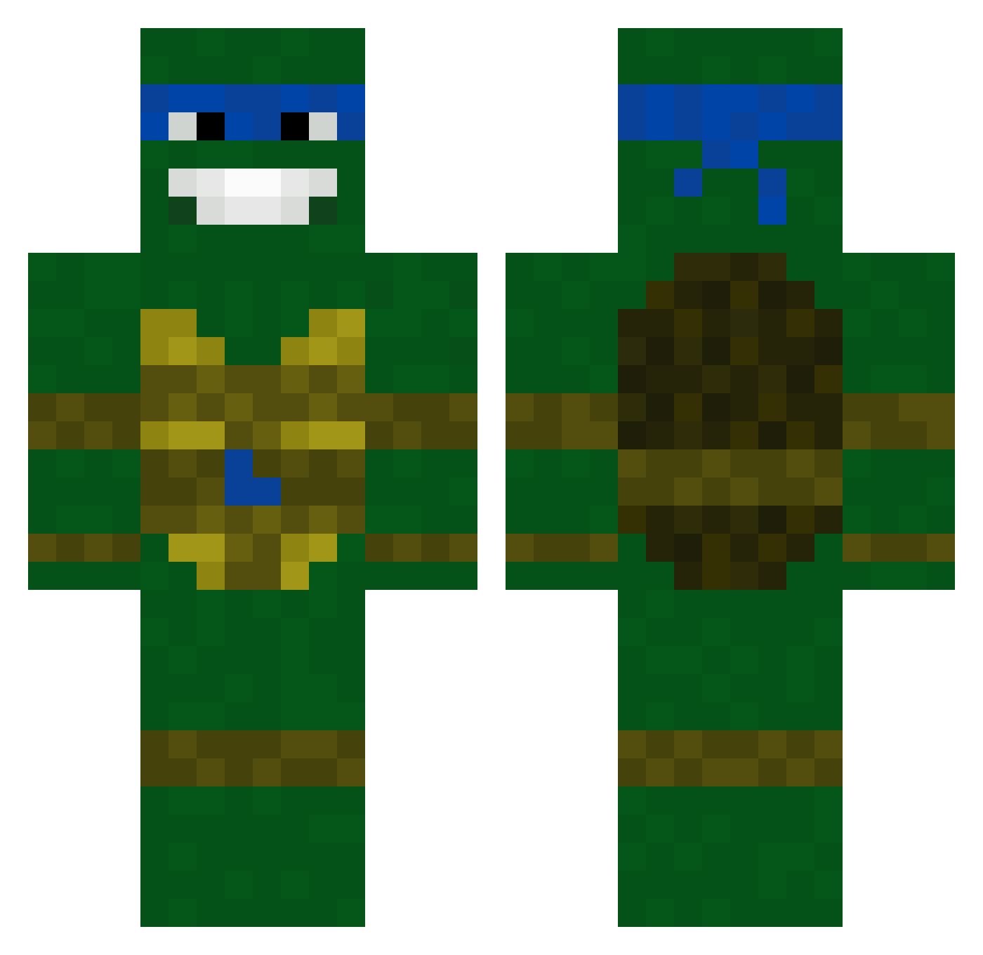 _Twisted__ Minecraft skin, front and back view