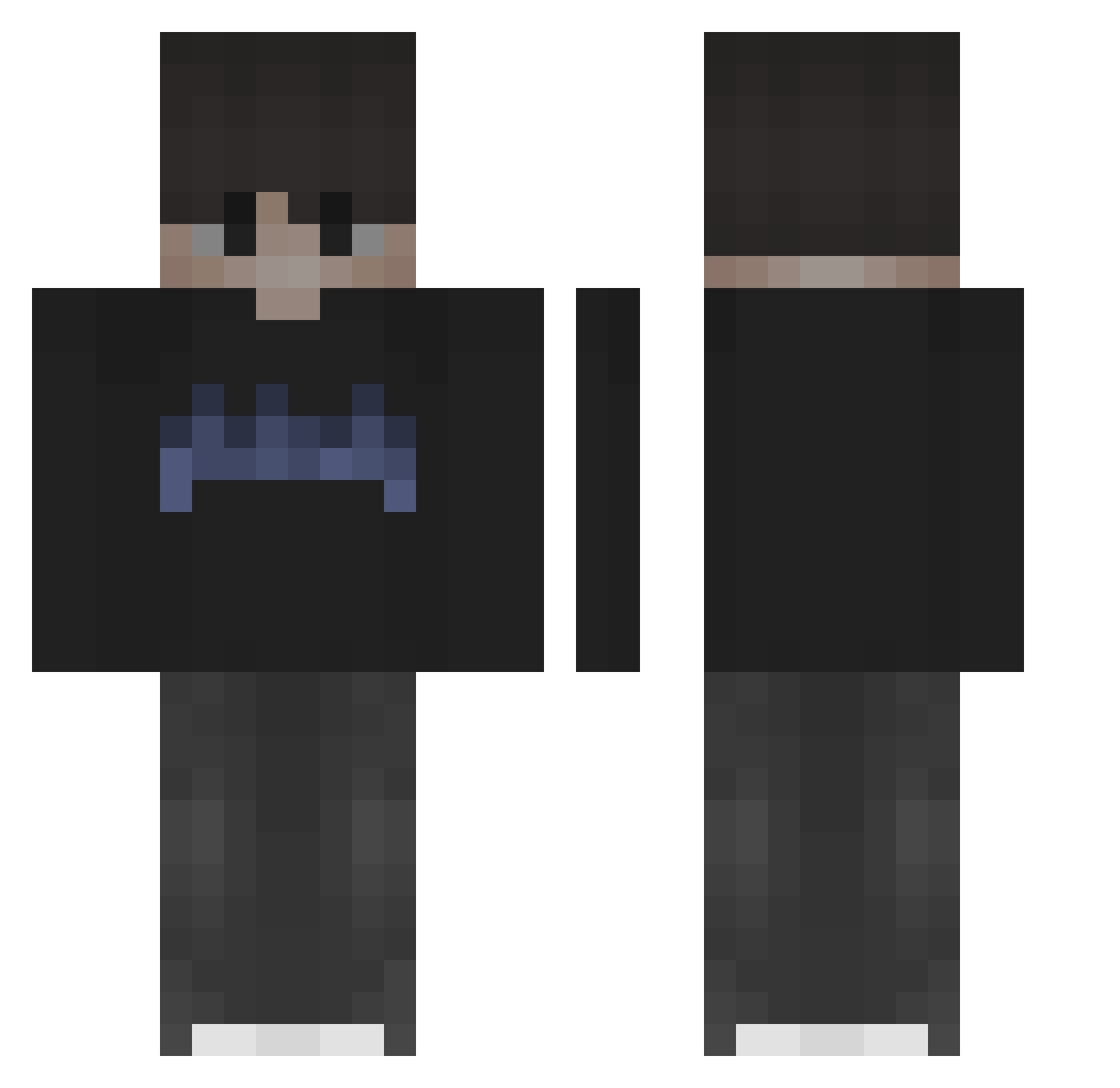 Axronxmx Minecraft skin, front and back view