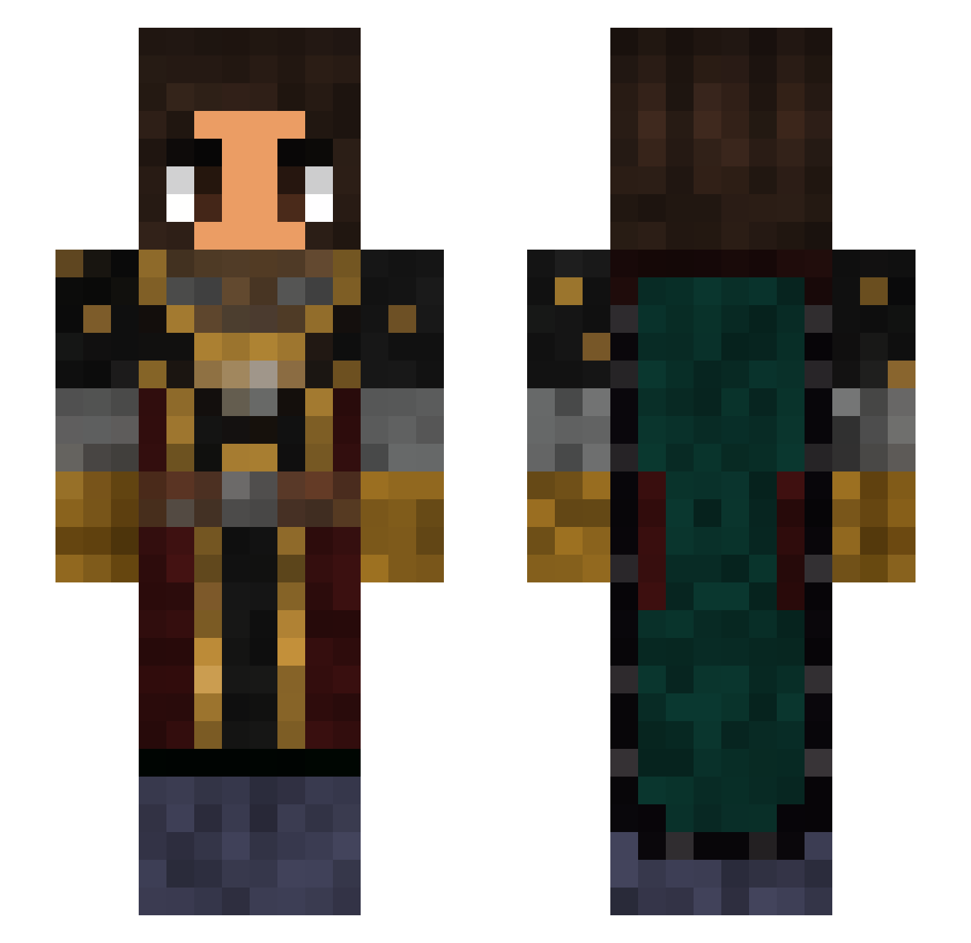Vidicem Minecraft skin, front and back view