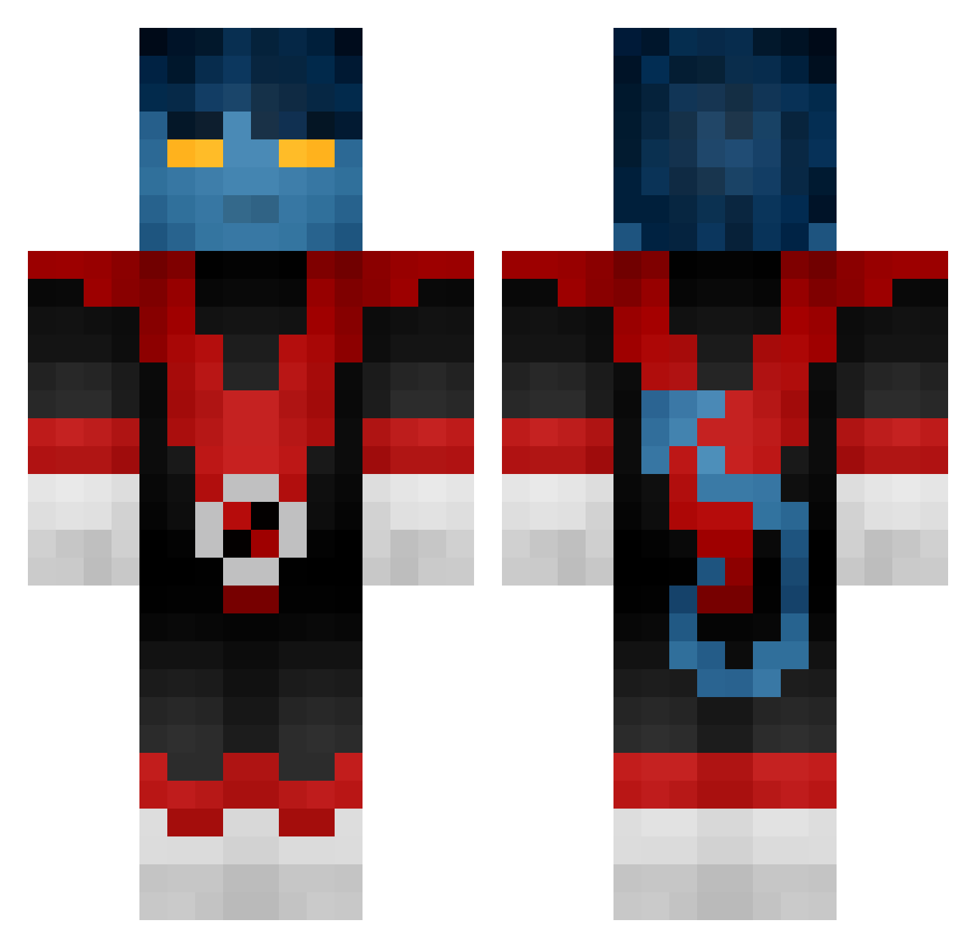 Flynn_21234 Minecraft skin, front and back view