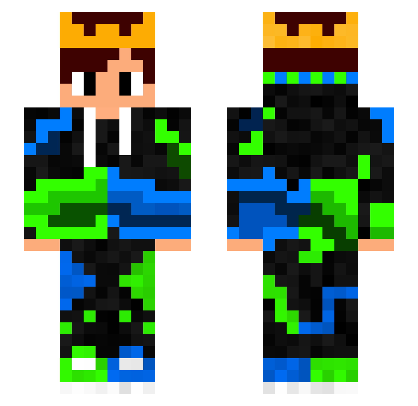 Xsuneksu_671 Minecraft skin, front and back view