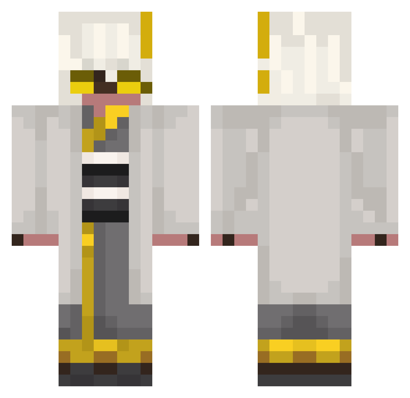 NexooFeNiXx Minecraft skin, front and back view