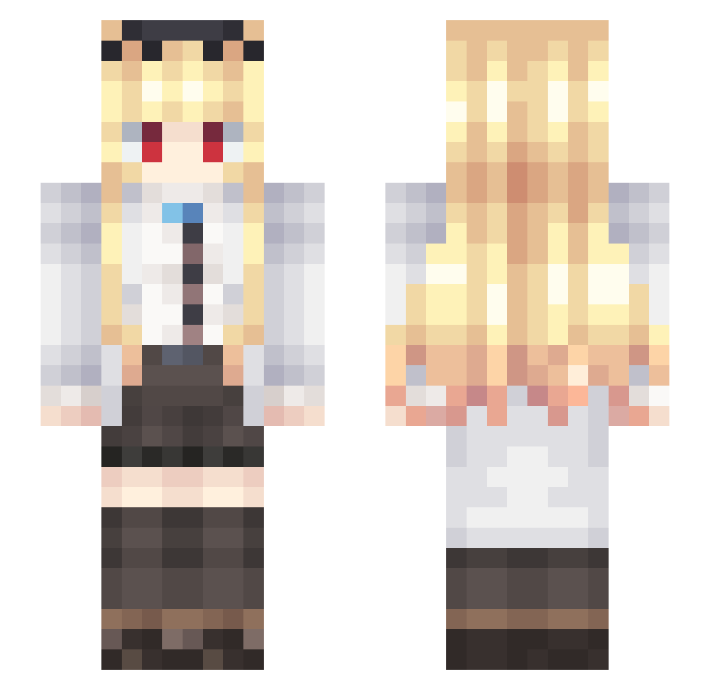 esanperson Minecraft skin, front and back view