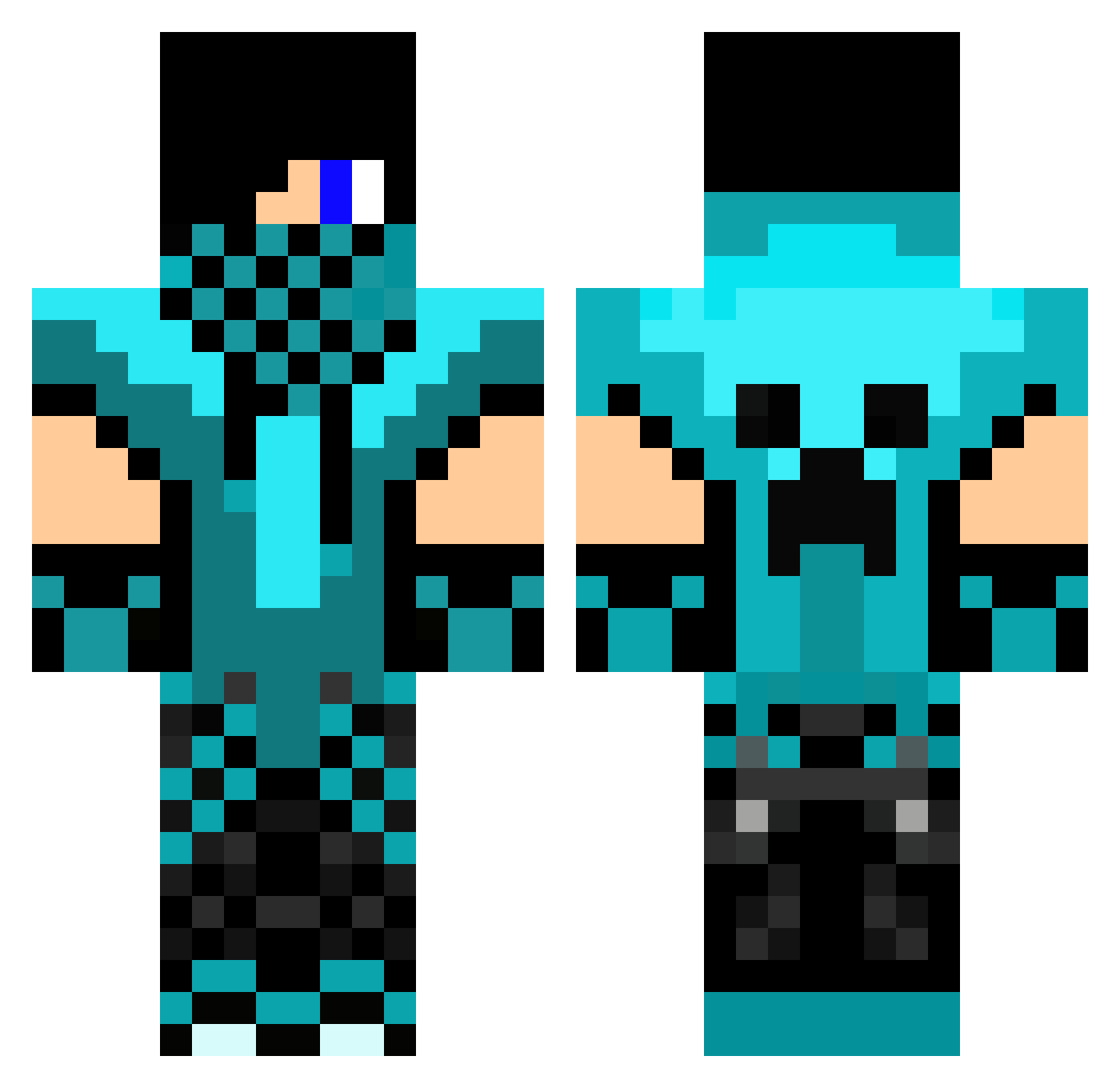CrownedGreed Minecraft skin, front and back view