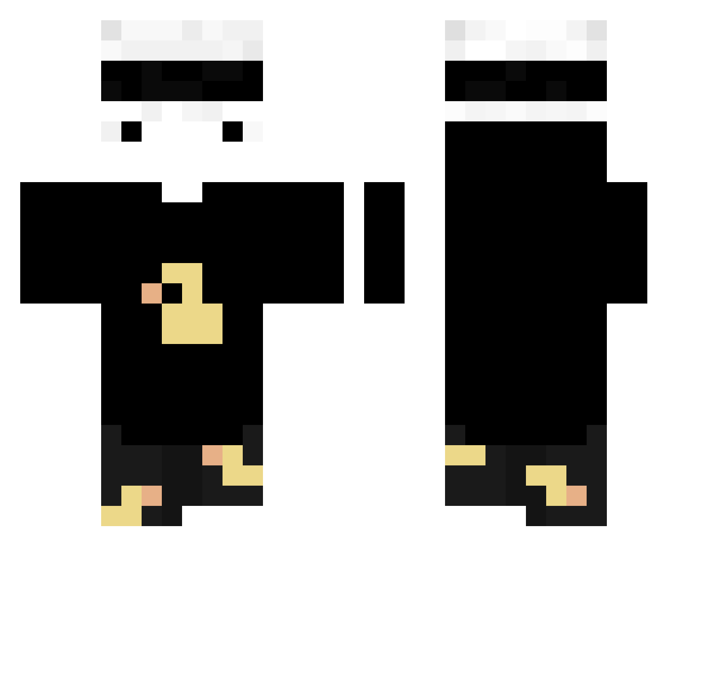 potato_man102 Minecraft skin, front and back view
