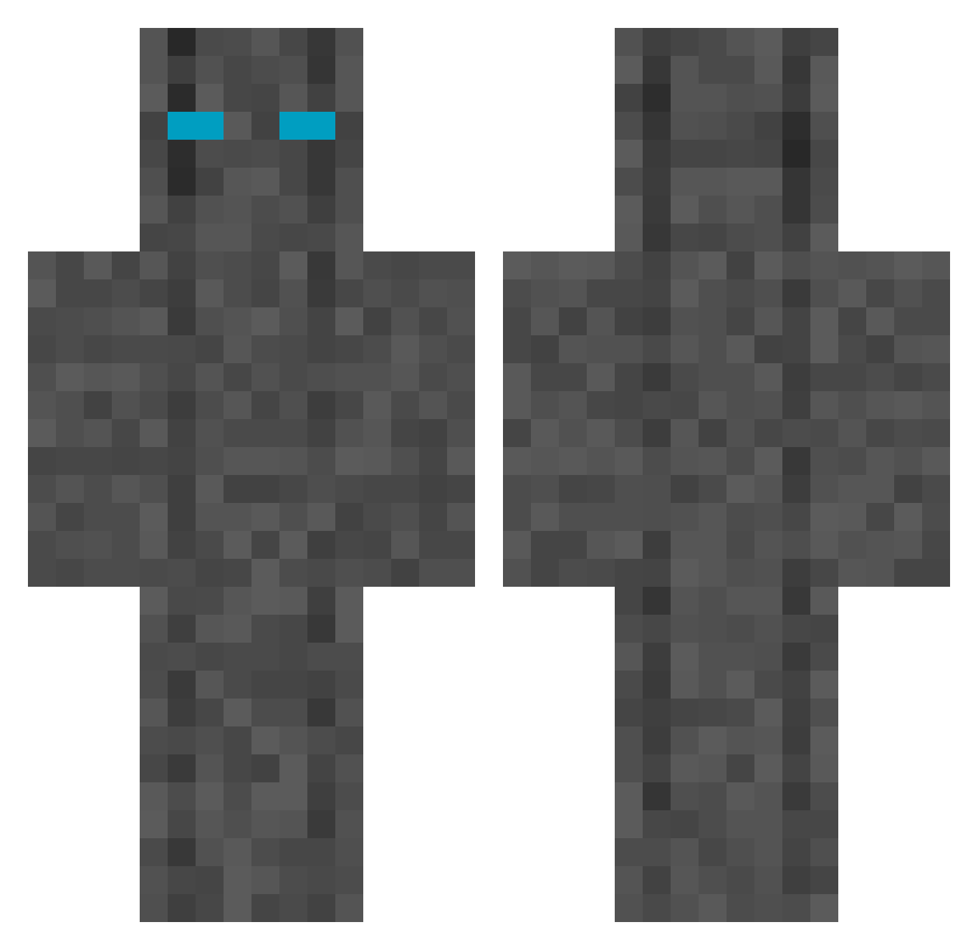 Scikon Minecraft skin, front and back view