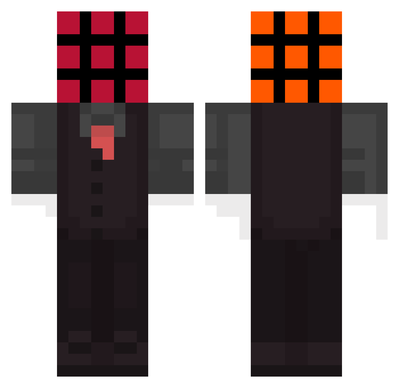 JeanNogueira Minecraft skin, front and back view