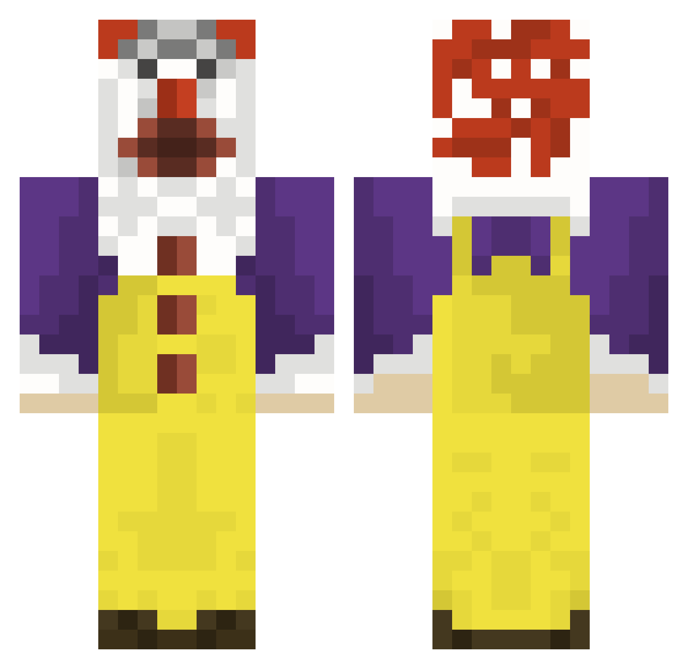 ApacheBlitz Minecraft skin, front and back view