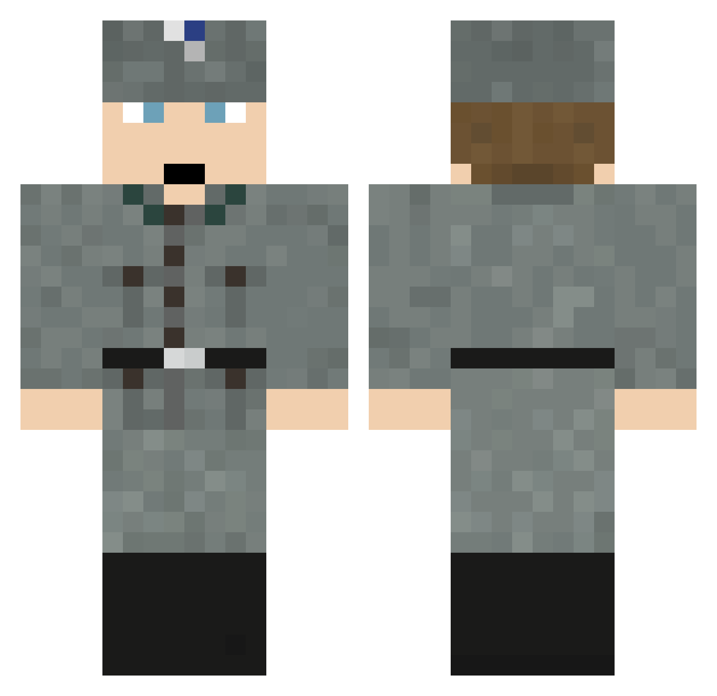 postelioonpost Minecraft skin, front and back view