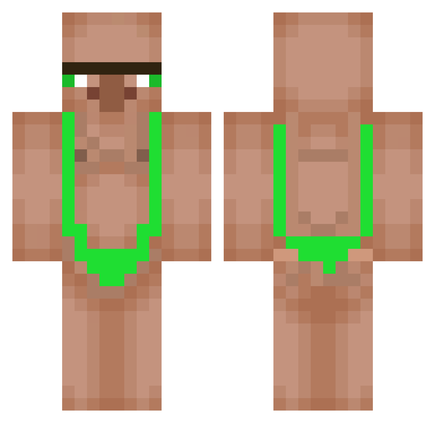 KleinerBrauner_ Minecraft skin, front and back view