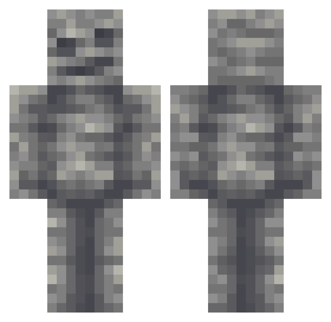 Voltz3666 Minecraft skin, front and back view