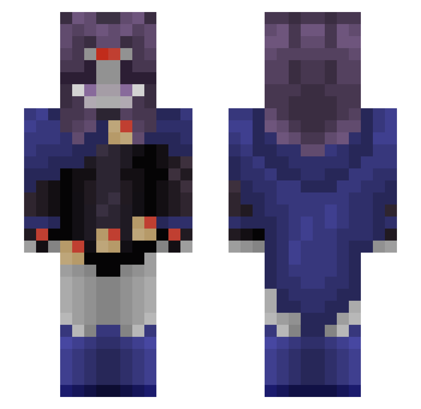 _gabr1ela_ Minecraft skin, front and back view