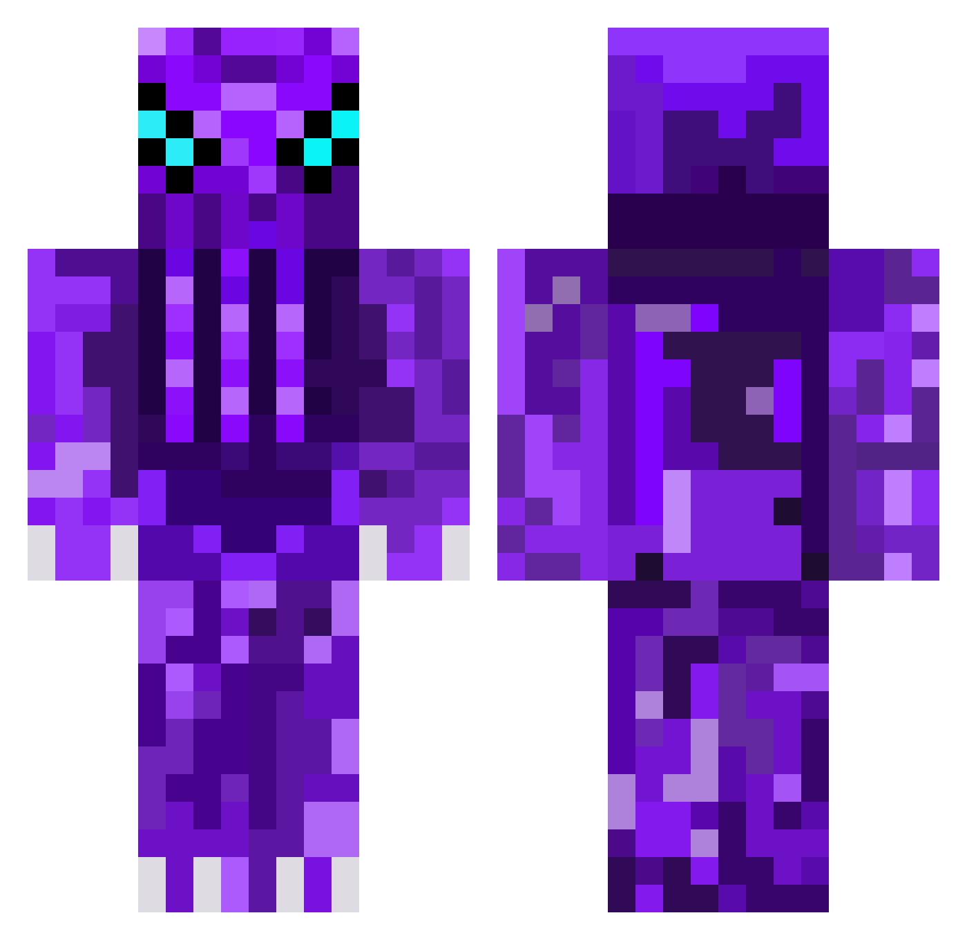 Ornamentalist Minecraft skin, front and back view