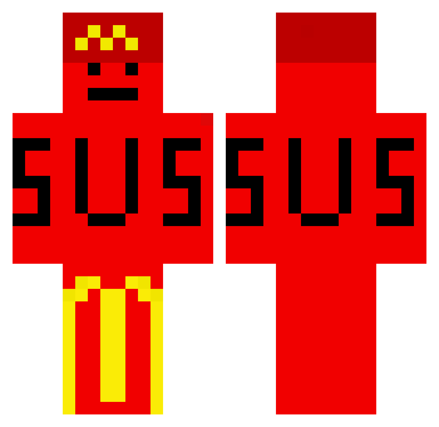 gqss Minecraft skin, front and back view