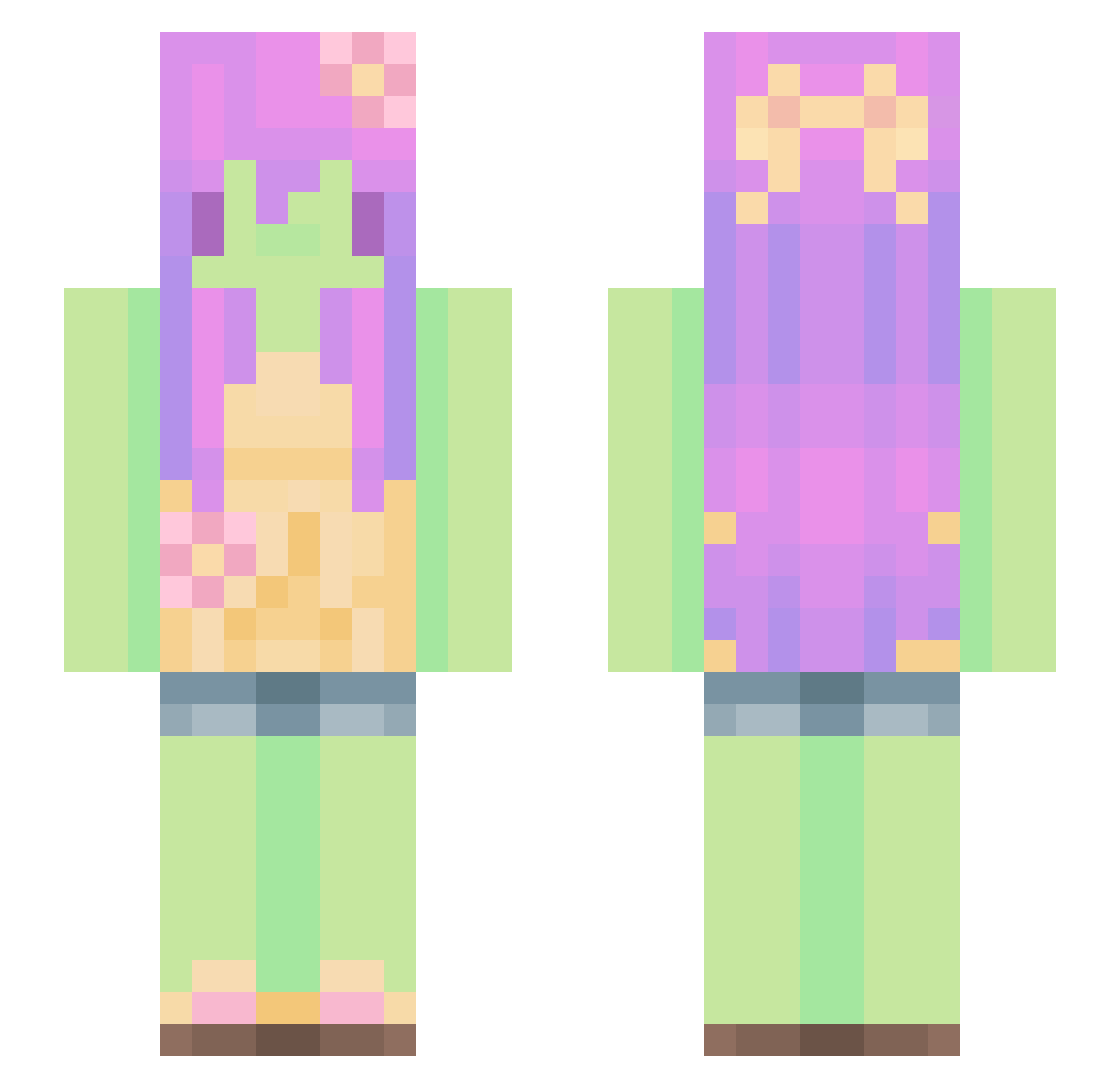 saulcer1te Minecraft skin, front and back view