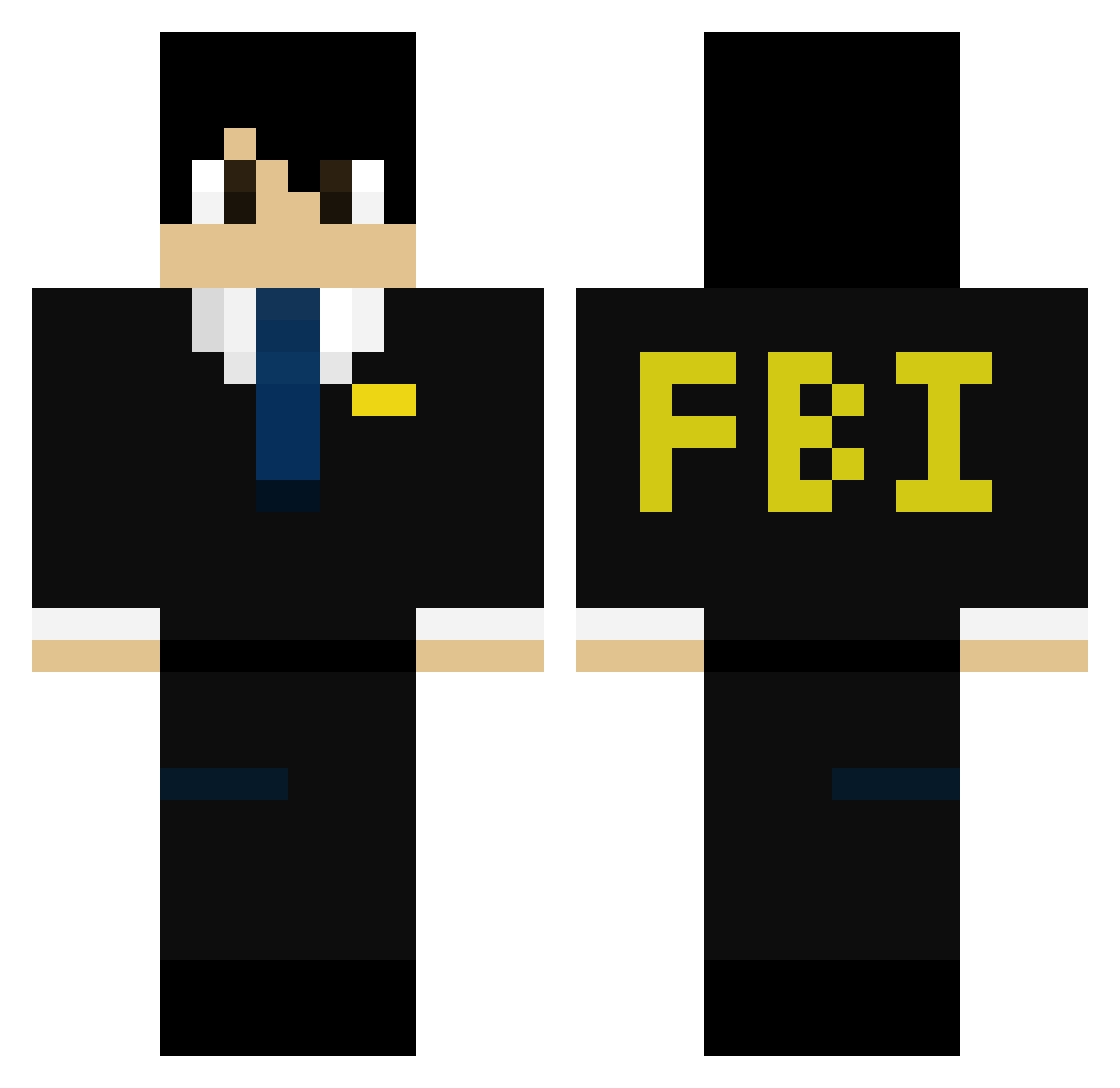 CryptKing02 Minecraft skin, front and back view
