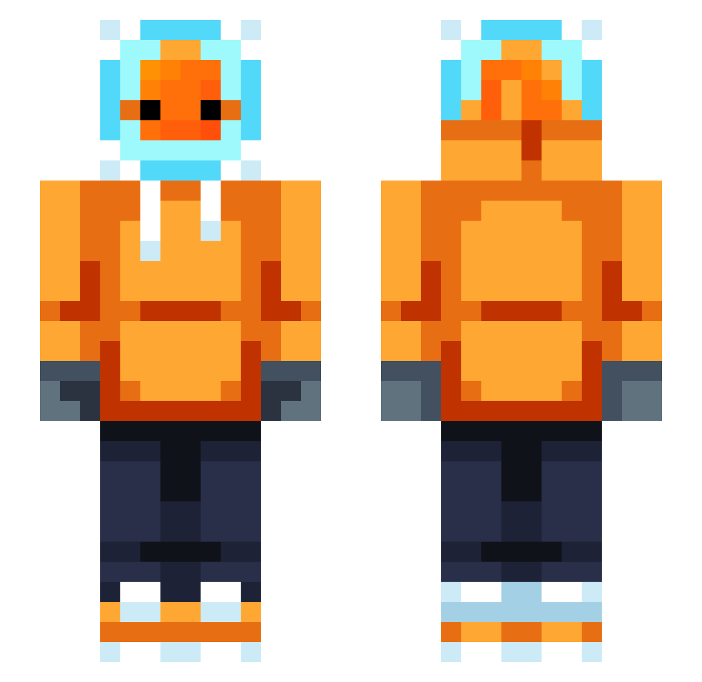 kingbruno_57 Minecraft skin, front and back view