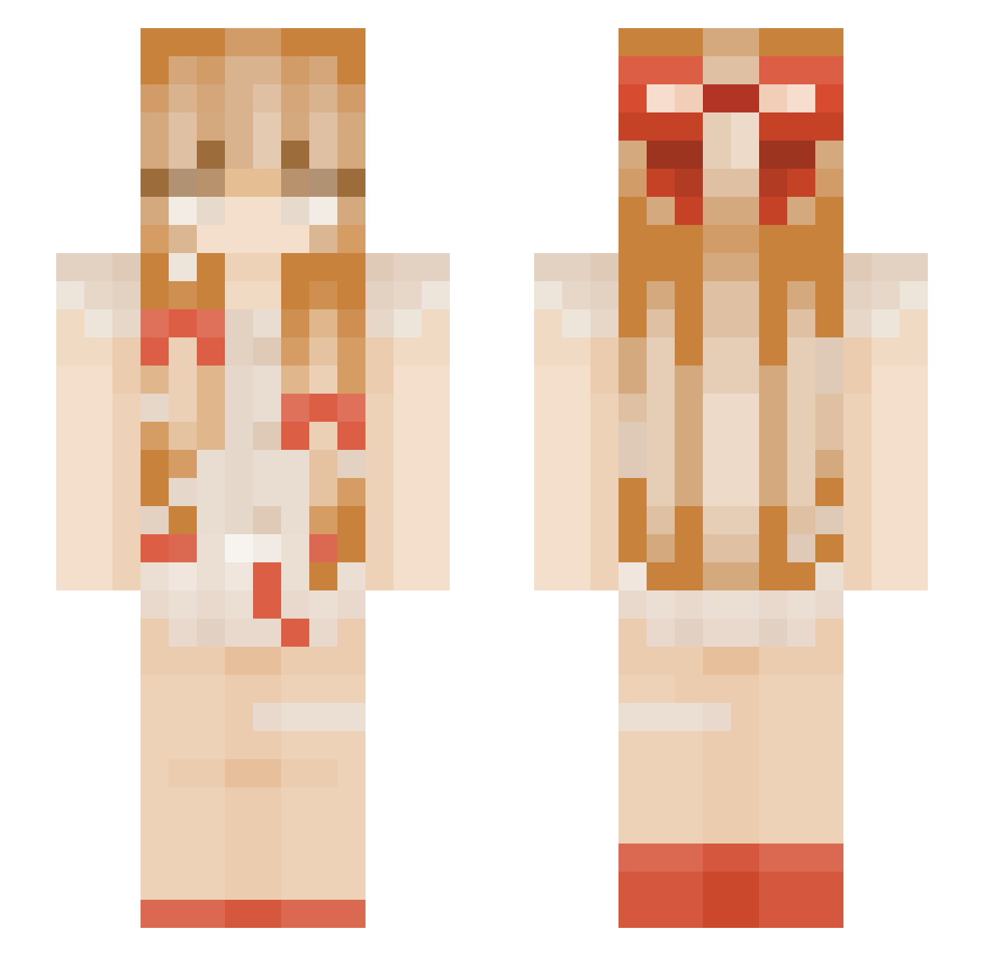 bbiancam Minecraft skin, front and back view