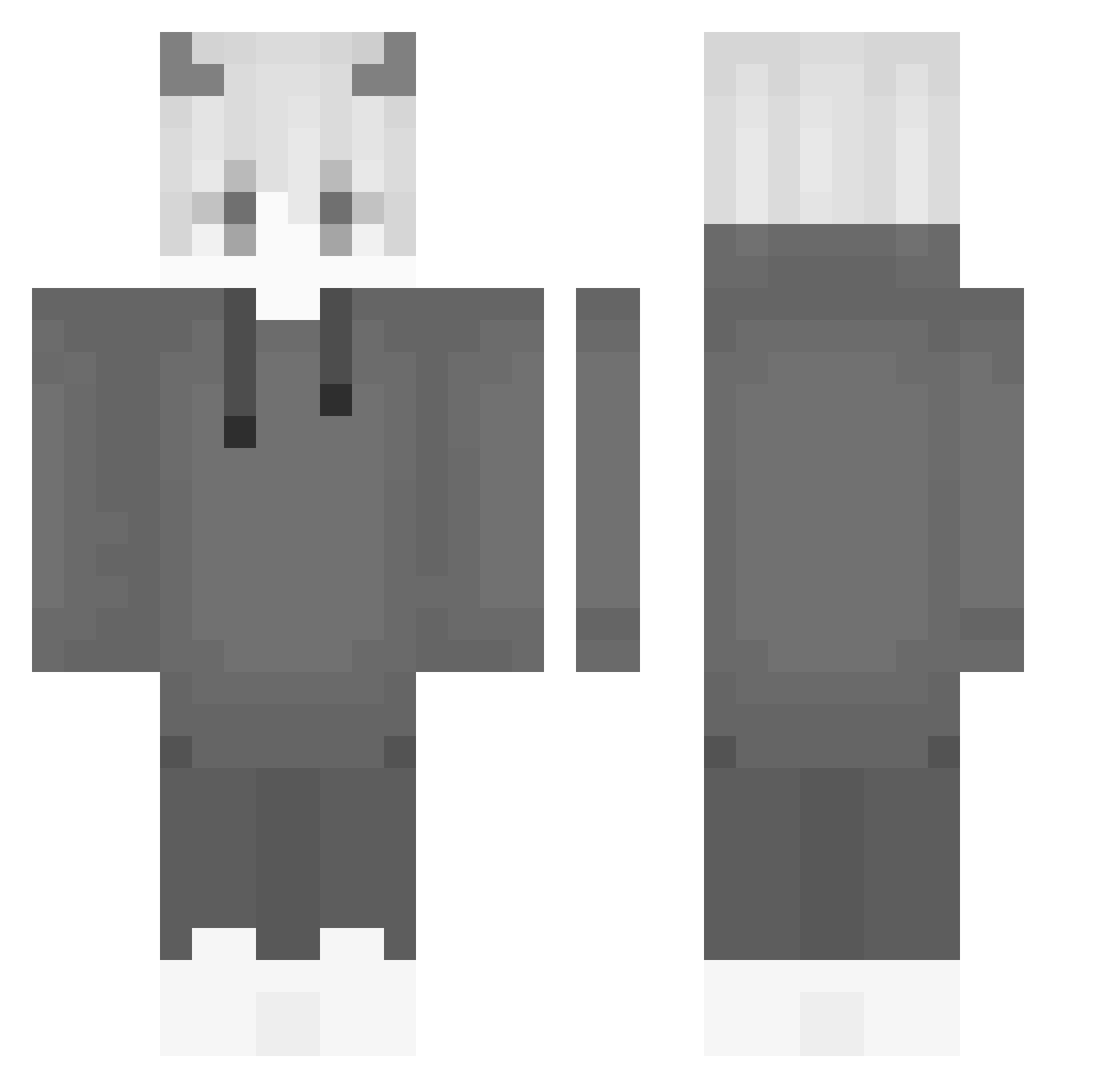 Rain_w Minecraft skin, front and back view