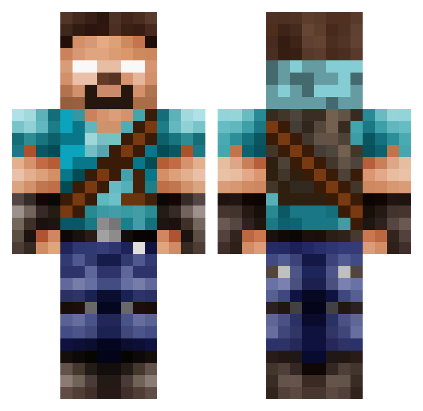 NayGigger619 Minecraft skin, front and back view