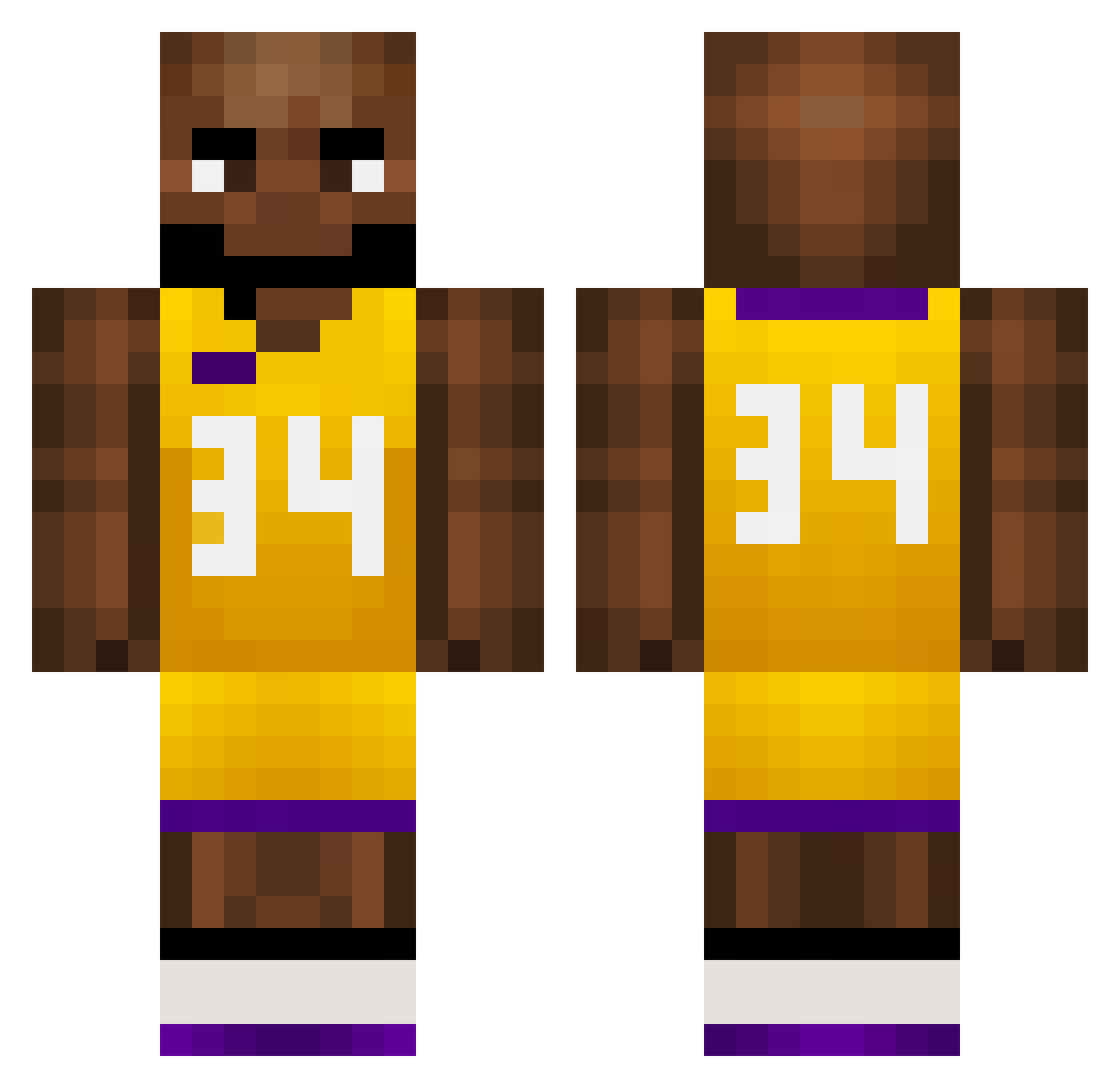 Han07_ Minecraft skin, front and back view