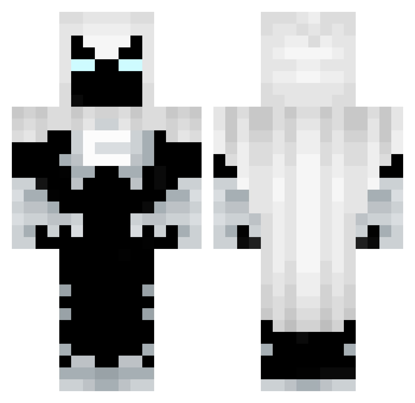 Idunno001 Minecraft skin, front and back view