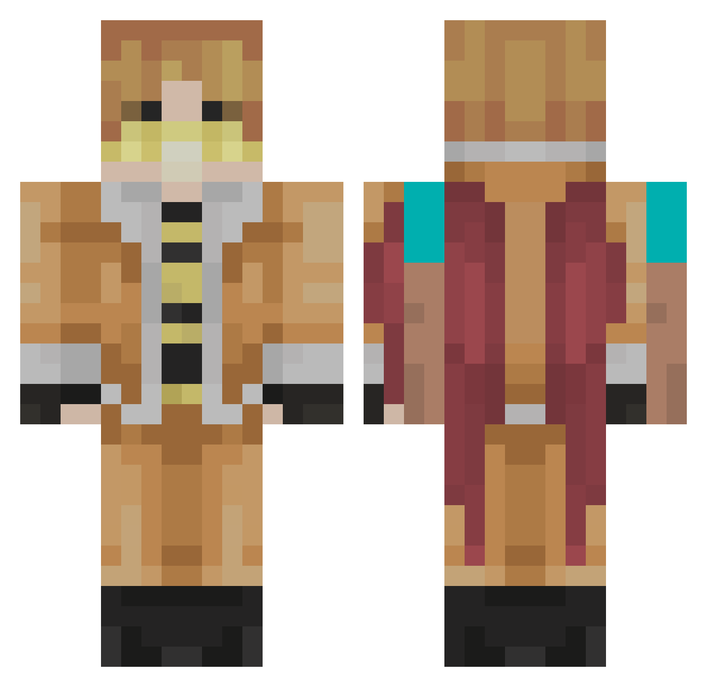 GooglyMoogly123 Minecraft skin, front and back view