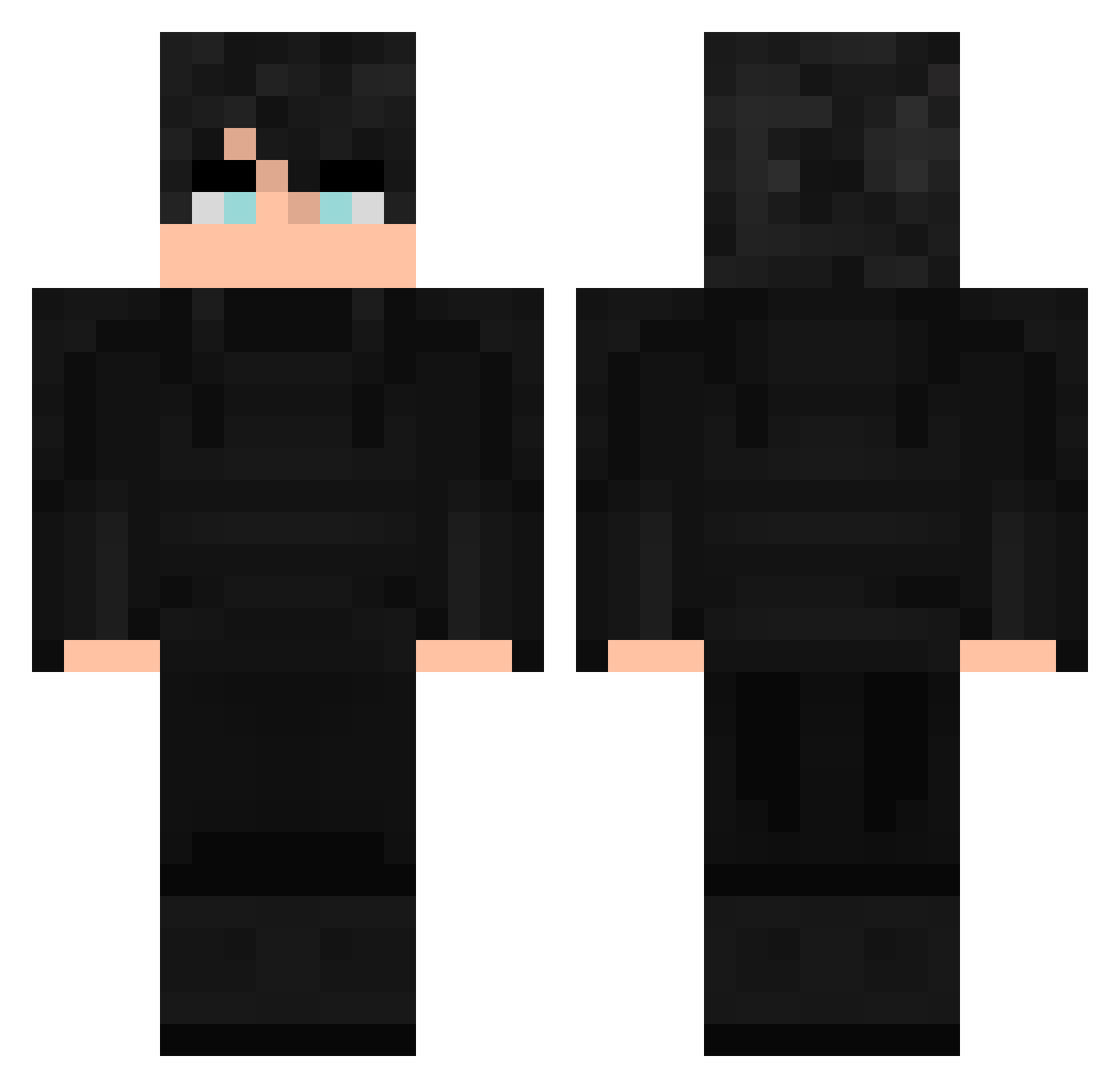 TikruTiikeri10 Minecraft skin, front and back view
