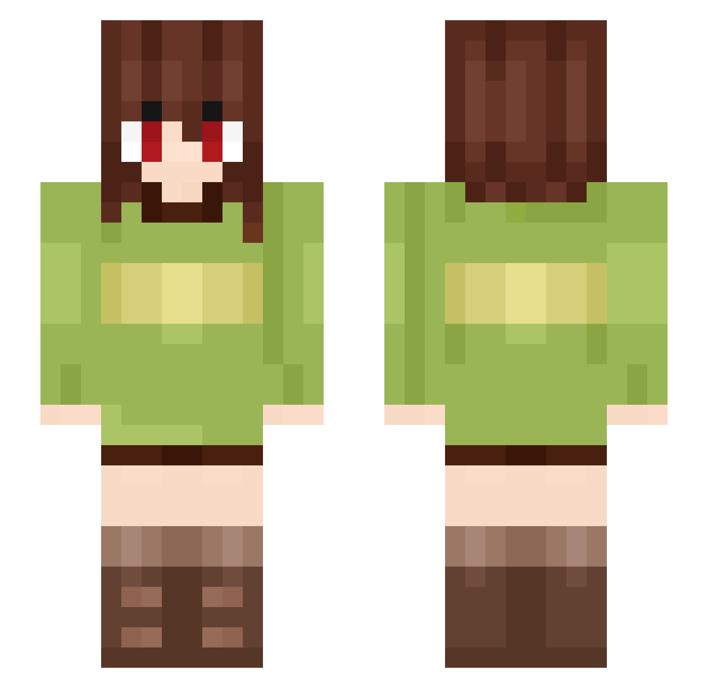 boring_2004 Minecraft skin, front and back view