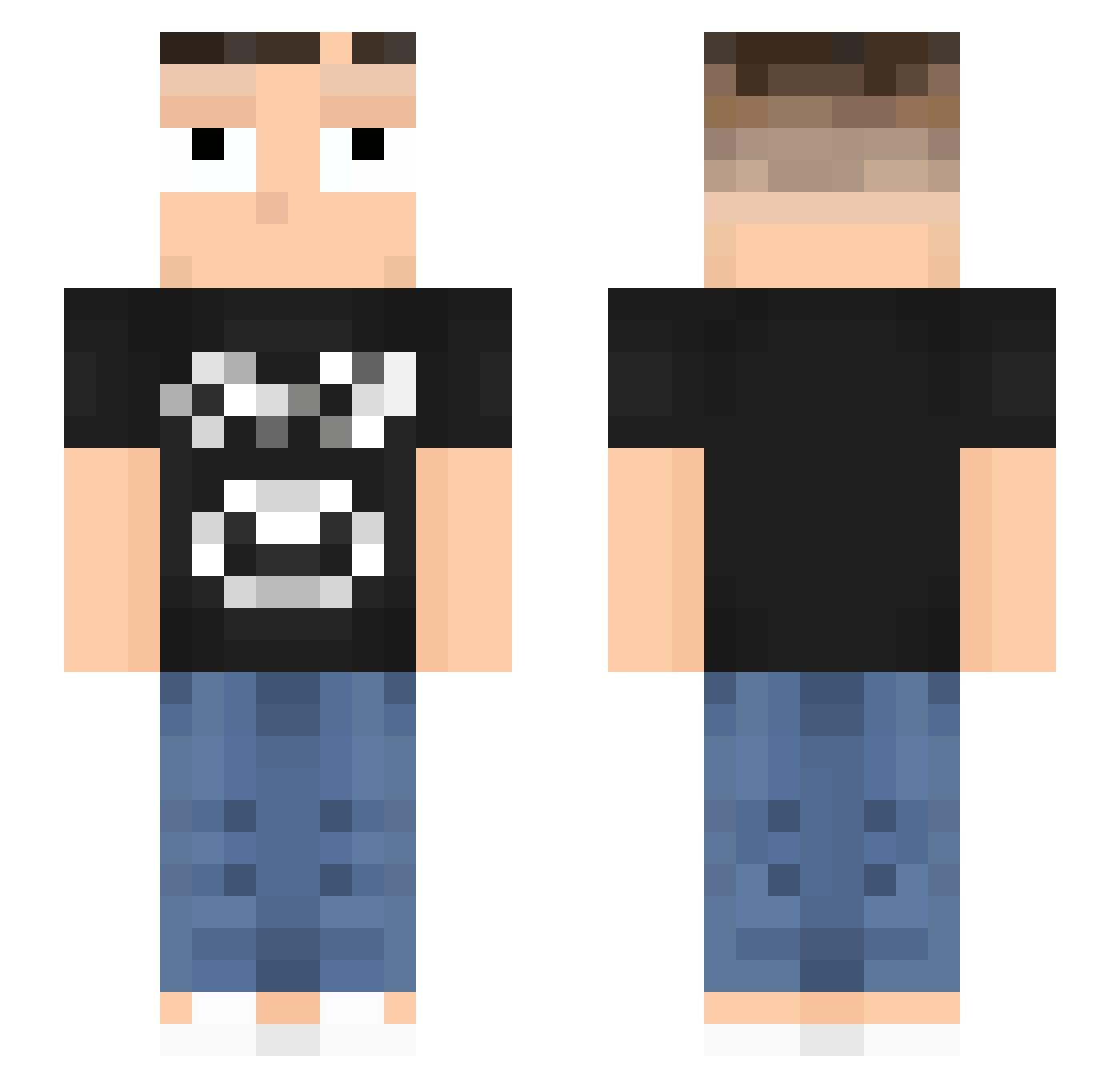 Malachi221 Minecraft skin, front and back view