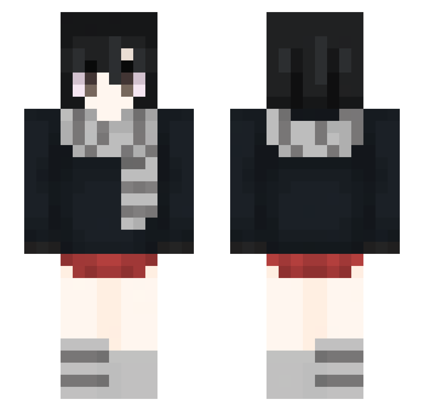 1winter23 Minecraft skin, front and back view