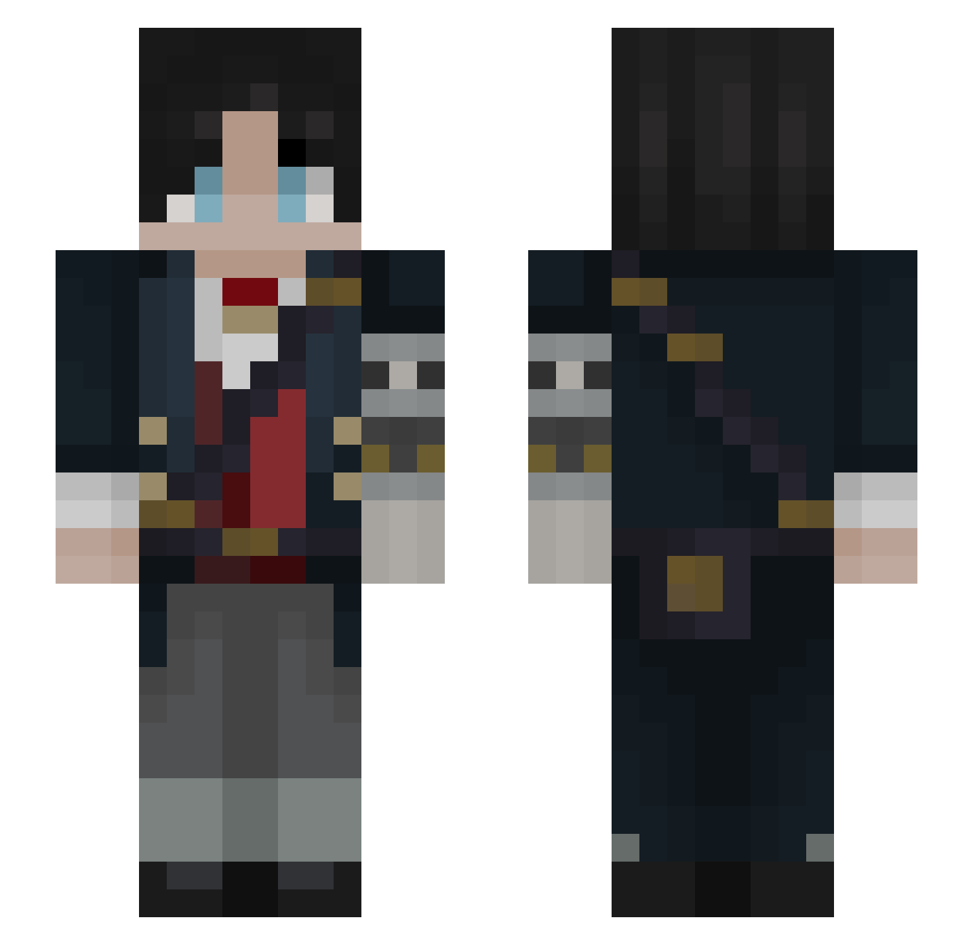 JamReeeeee Minecraft skin, front and back view